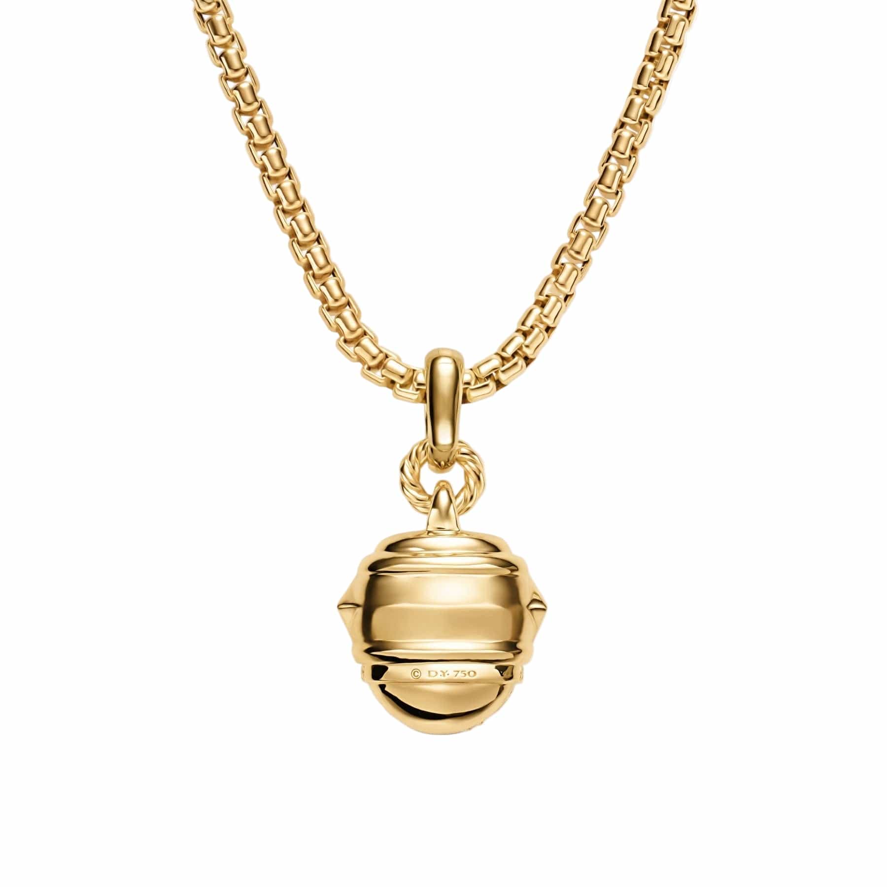 Renaissance® Pavé Amulet 18K Yellow Gold with Emeralds and Diamonds, 17mm - Image 2