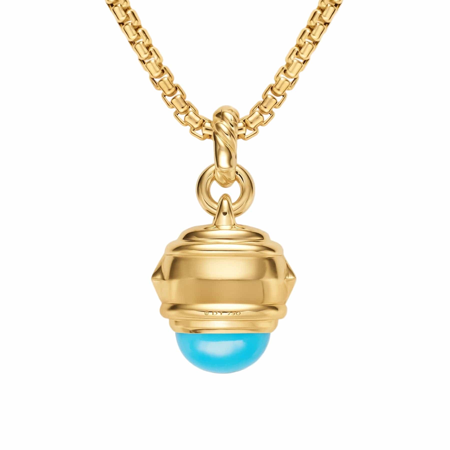 Renaissance® Amulet 18K Yellow Gold with Turquoise, Tsavorite and Tanzanites, 19.8mm - Image 2
