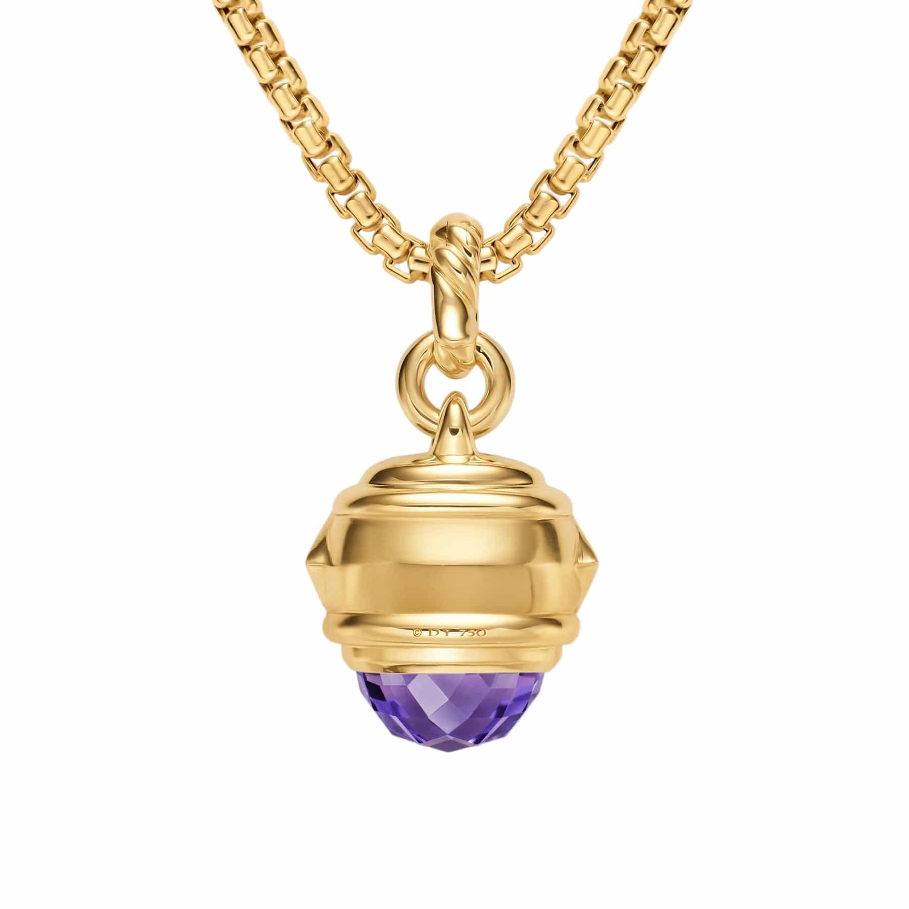Renaissance® Amulet 18K Yellow Gold with Amethyst, Pink Tourmaline and Tsavorites, 19.8mm - Image 2