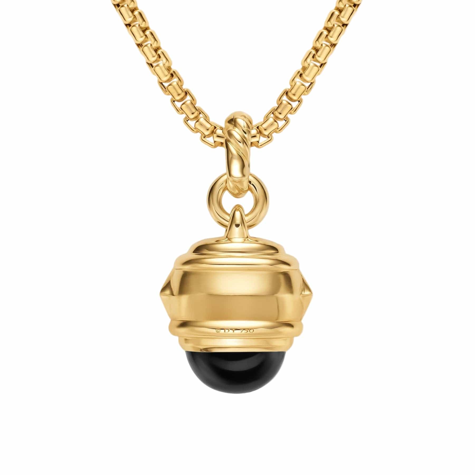Renaissance® Amulet 18K Yellow Gold with Black Onyx and Tsavorites, 19.8mm - Image 2