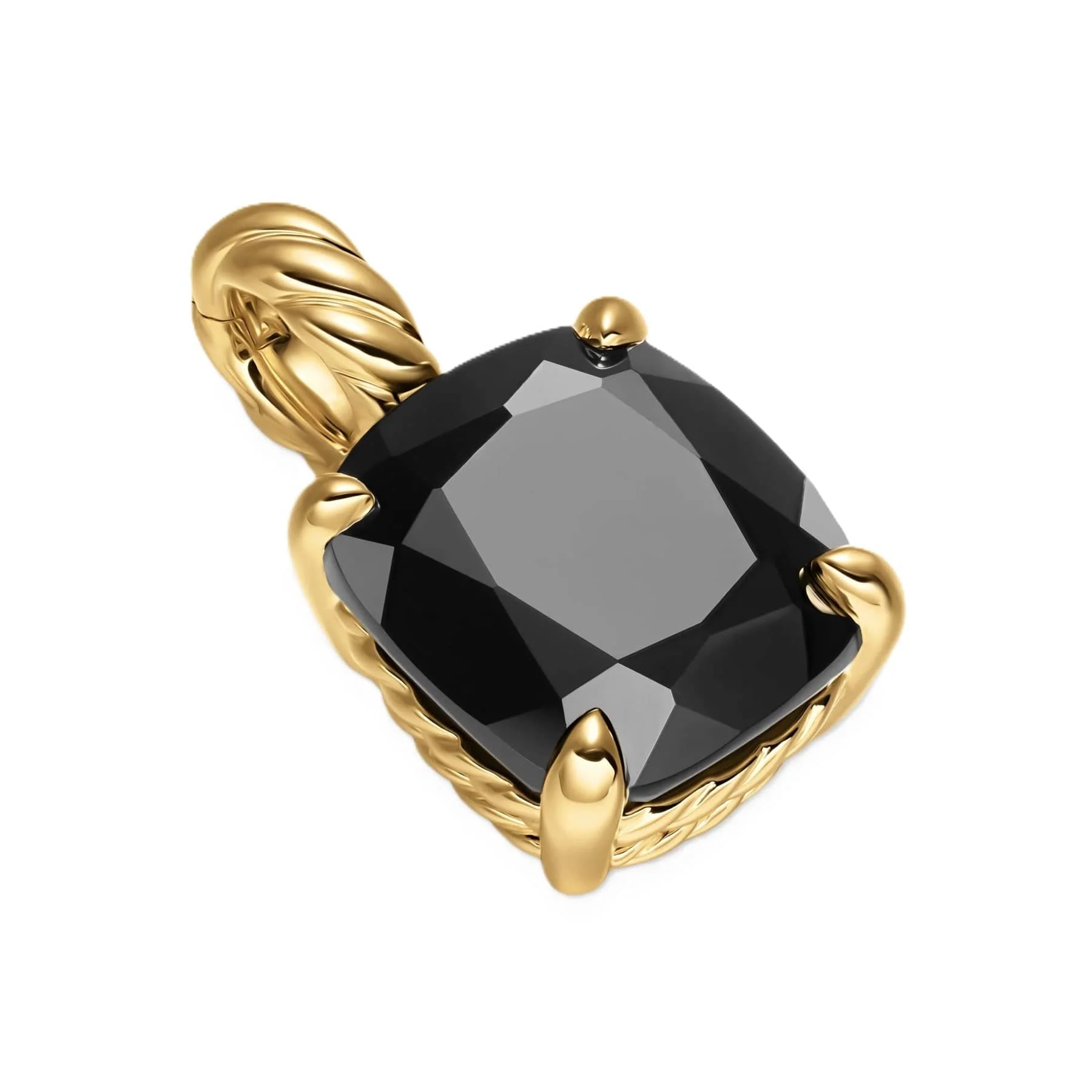 Marbella Pendant 18K Yellow Gold with Black Onyx, 12mm