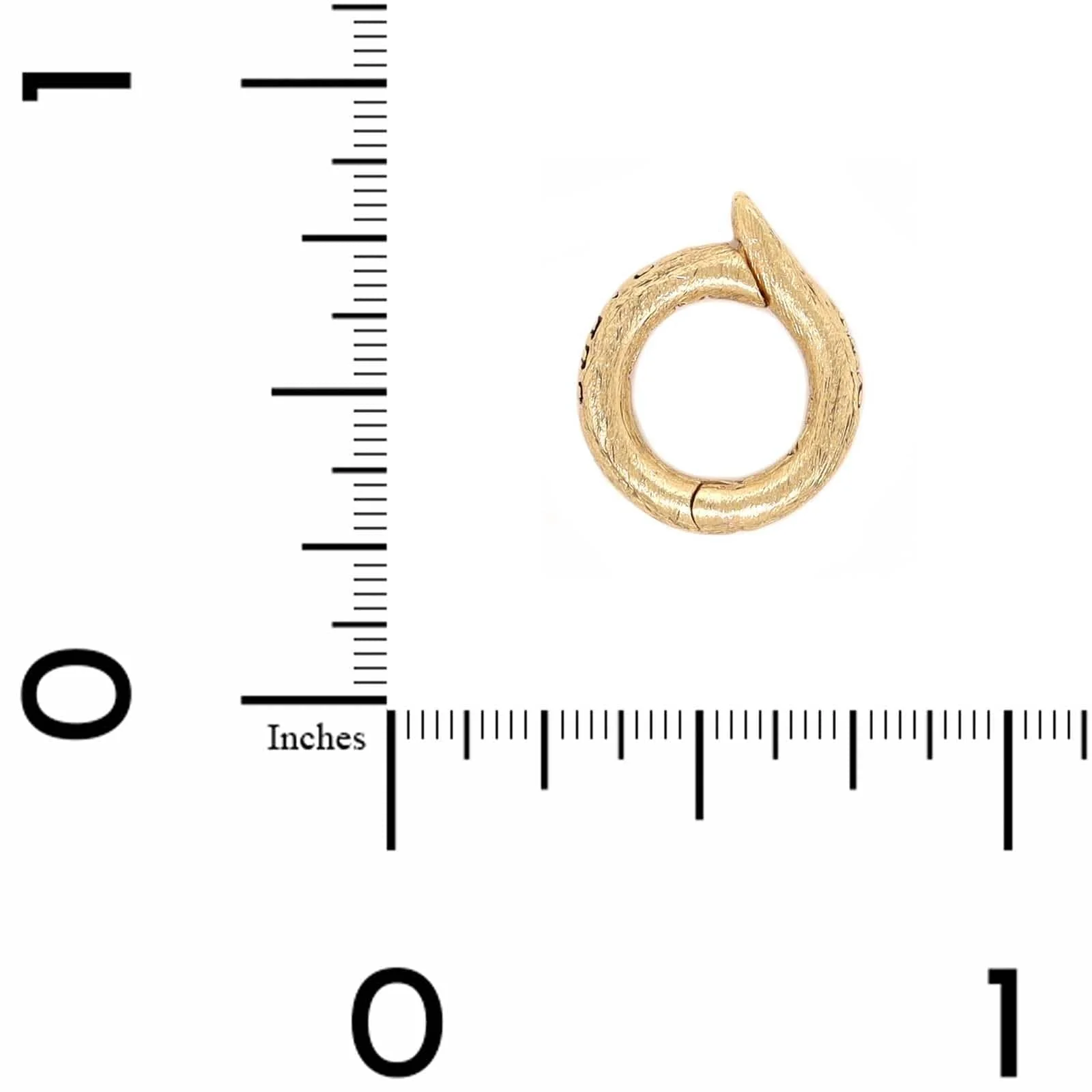 18K Yellow Gold Small Oval Bail Charm Holder - Image 4