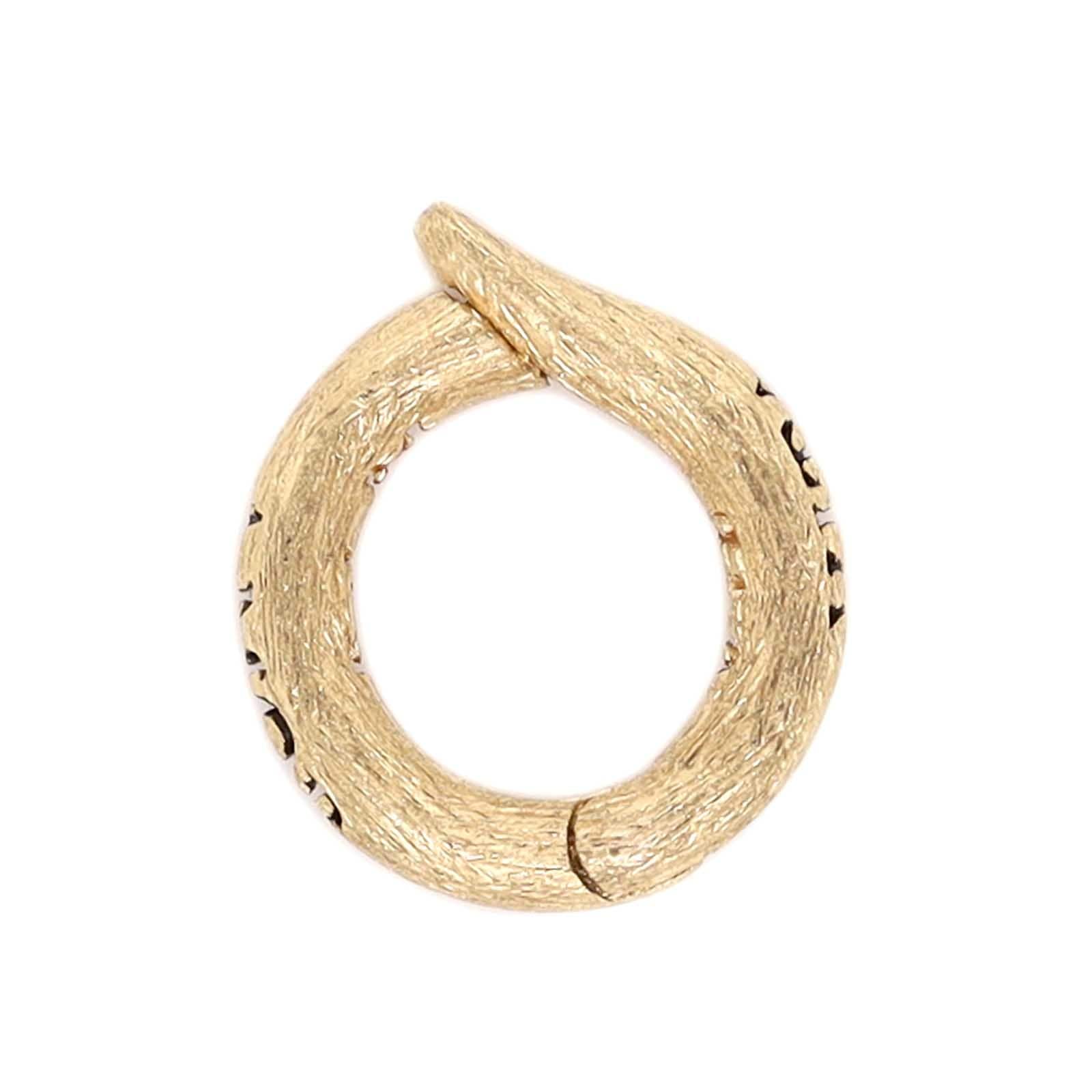 18K Yellow Gold Small Round Bail Charm Holder