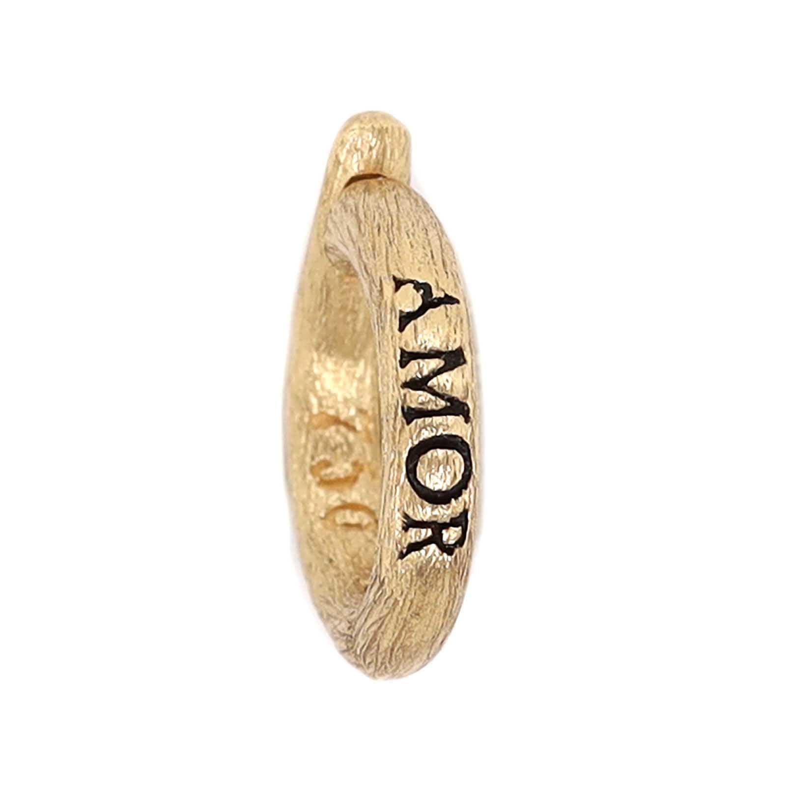 18K Yellow Gold Small Round Bail Charm Holder - Image 2