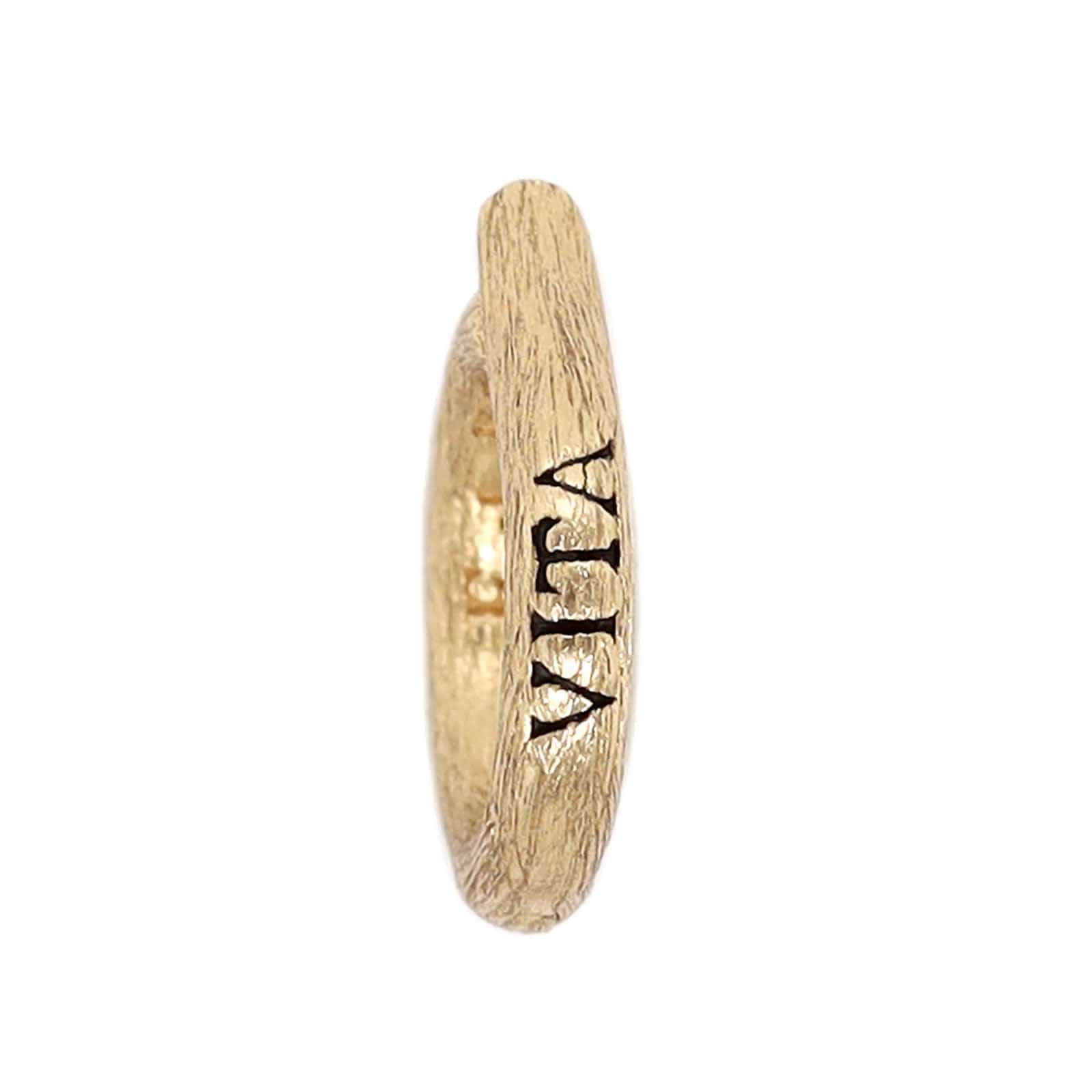 18K Yellow Gold Small Round Bail Charm Holder - Image 3
