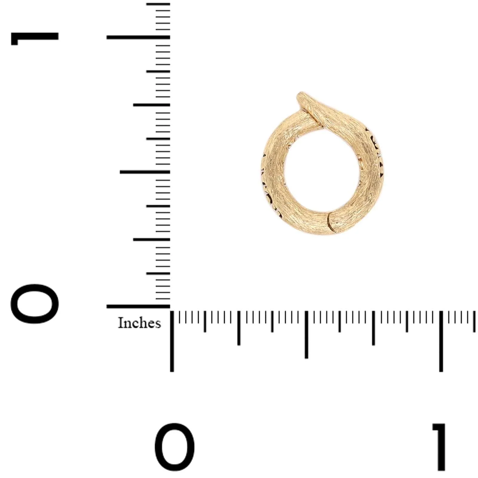 18K Yellow Gold Small Round Bail Charm Holder - Image 4