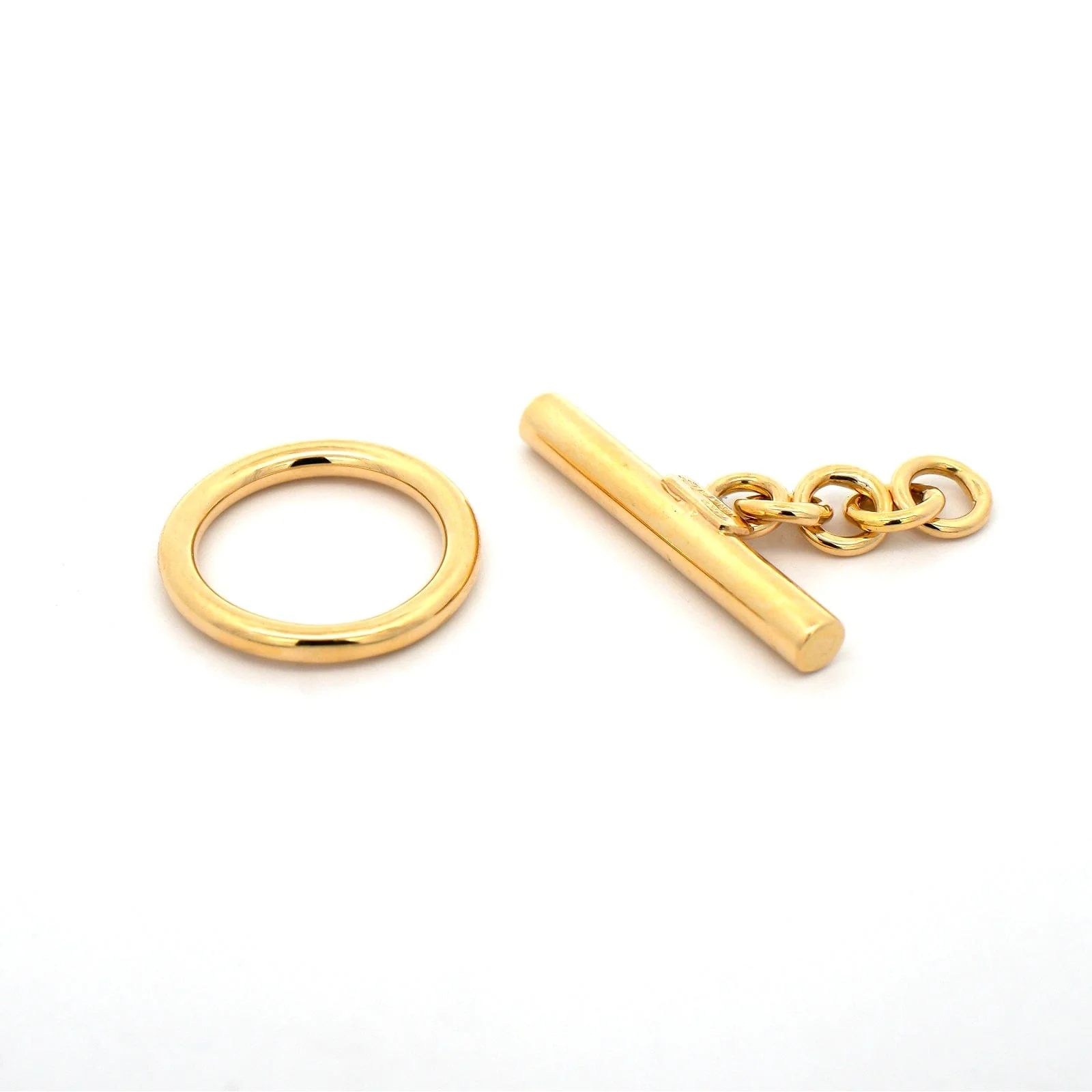 18K Yellow Gold T-Bar Ring Clasp