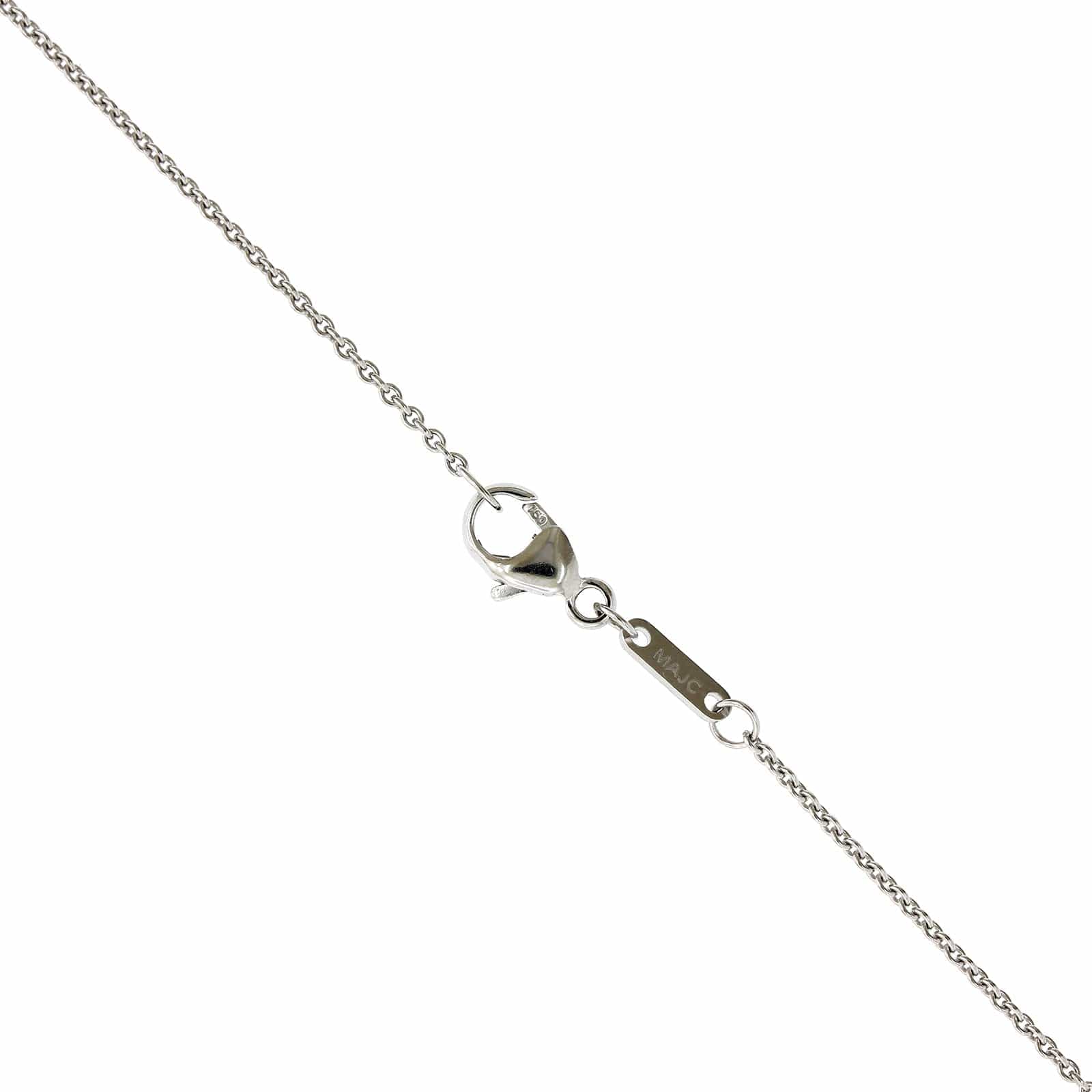 18K Two-Tone Emerald Cut Emerald Pendant - Image 3