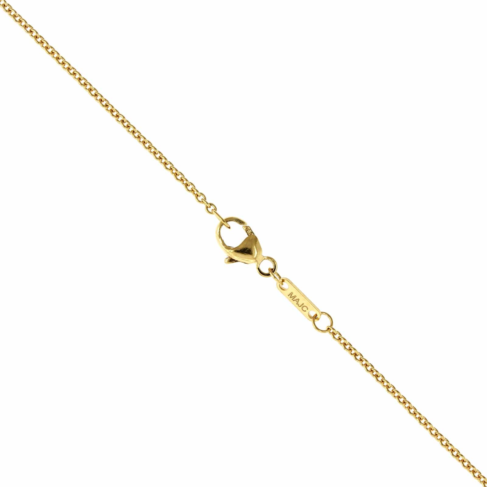 Platinum & 18K Yellow Gold Emerald Necklace - Image 3