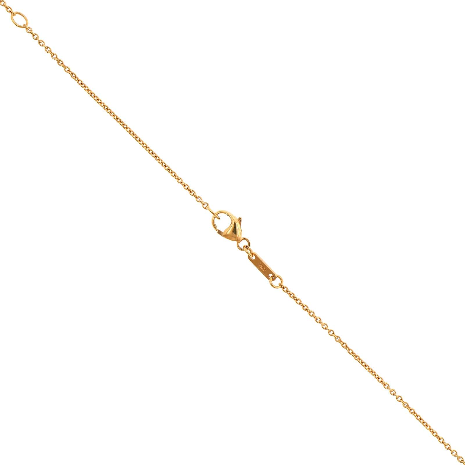 18K Yellow Gold Emerald Pendant Necklace - Image 3