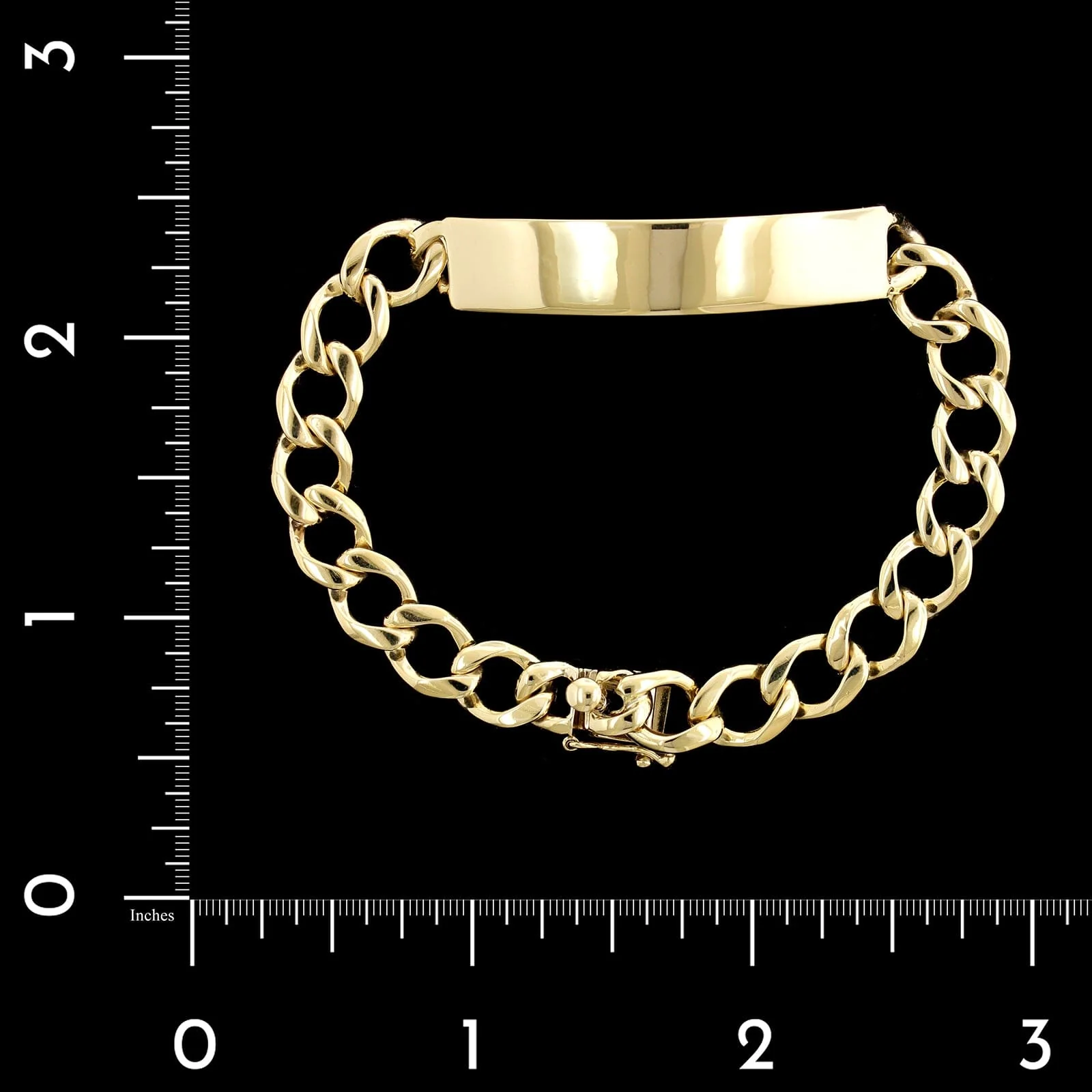 14K Yellow Gold Estate ID Bracelet - Image 2