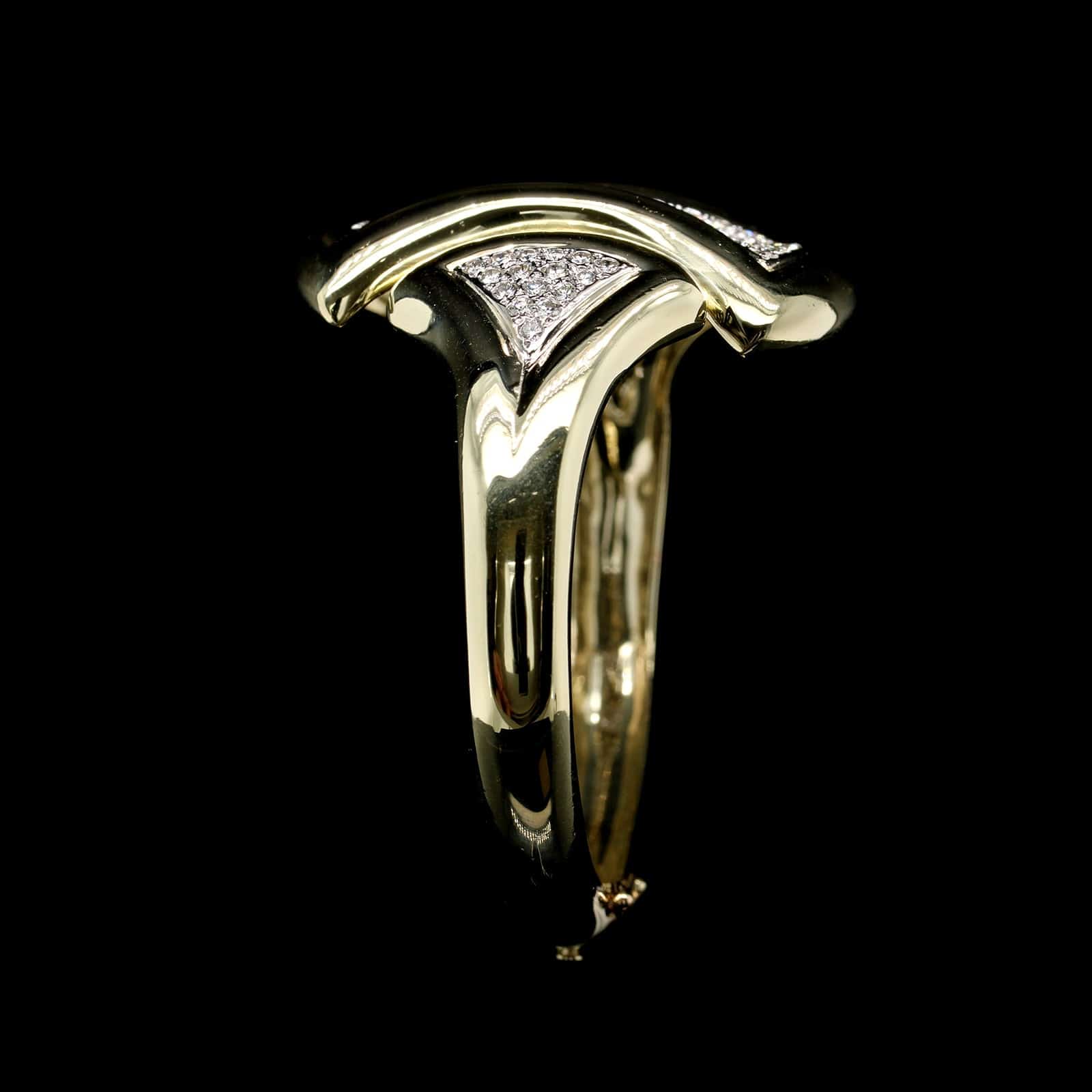 14K Two-tone Gold Estate Diamond Bracelet - Image 2