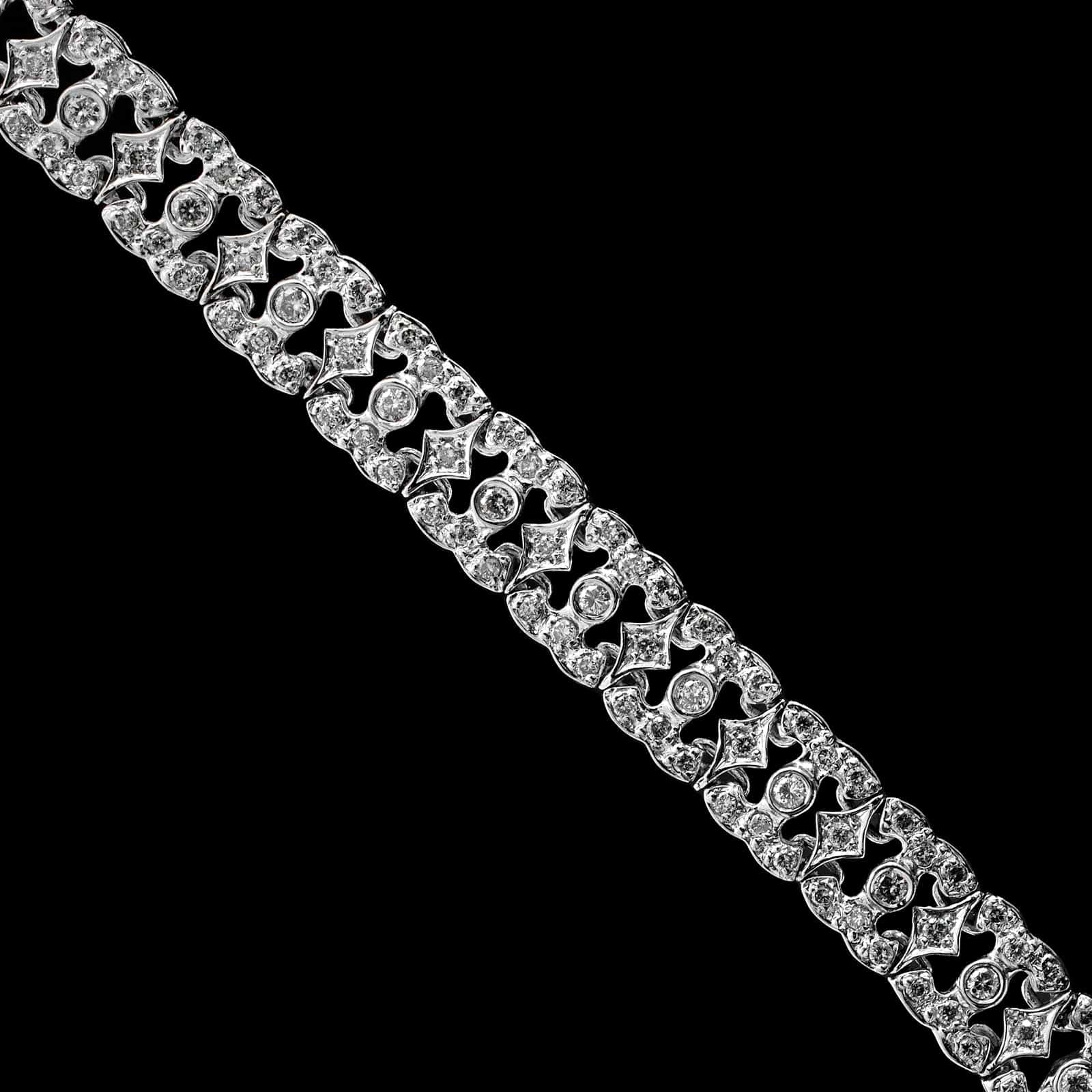 Platinum Estate Diamond Bracelet - Image 3