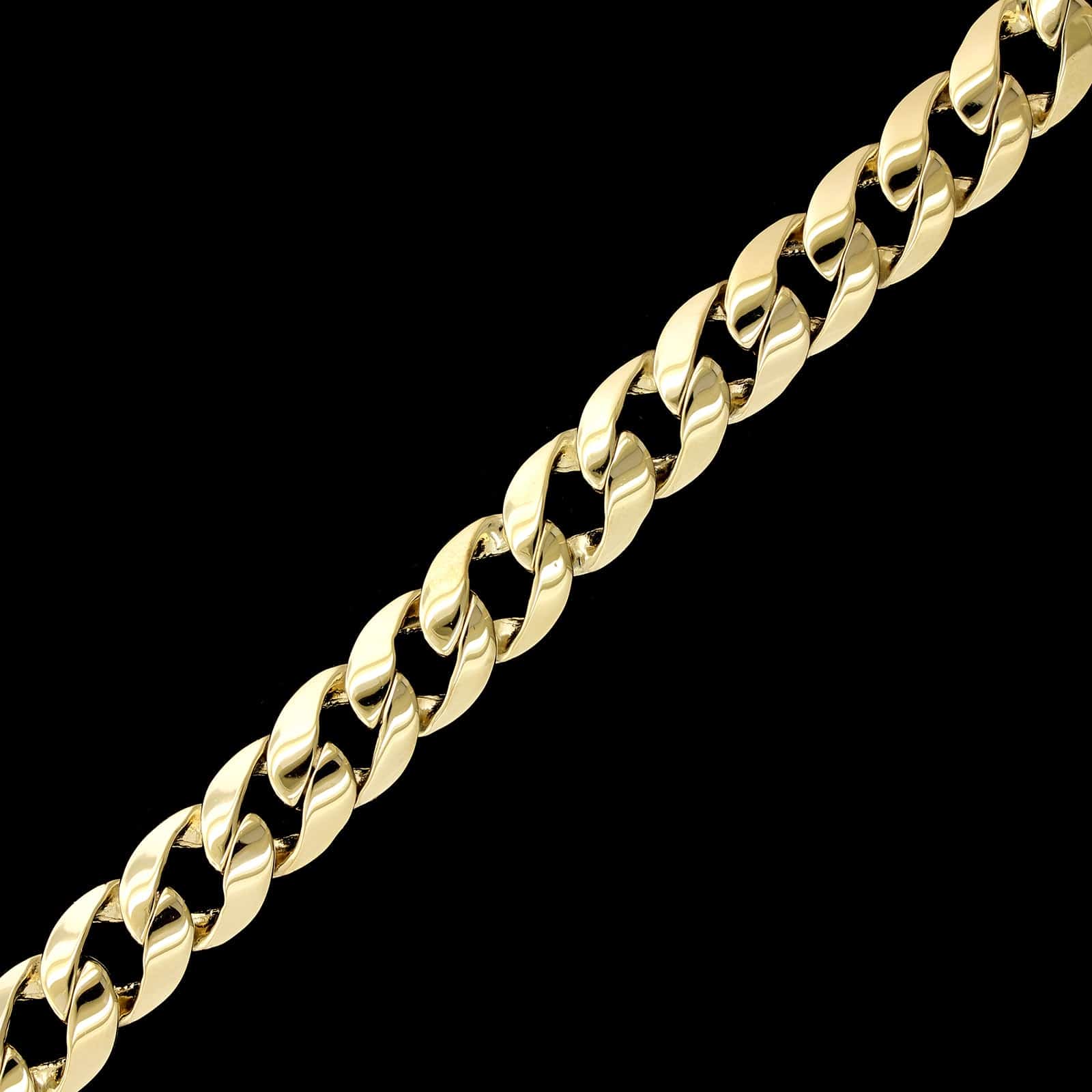 14K Yellow Gold Estate Curb Link Bracelet - Image 2