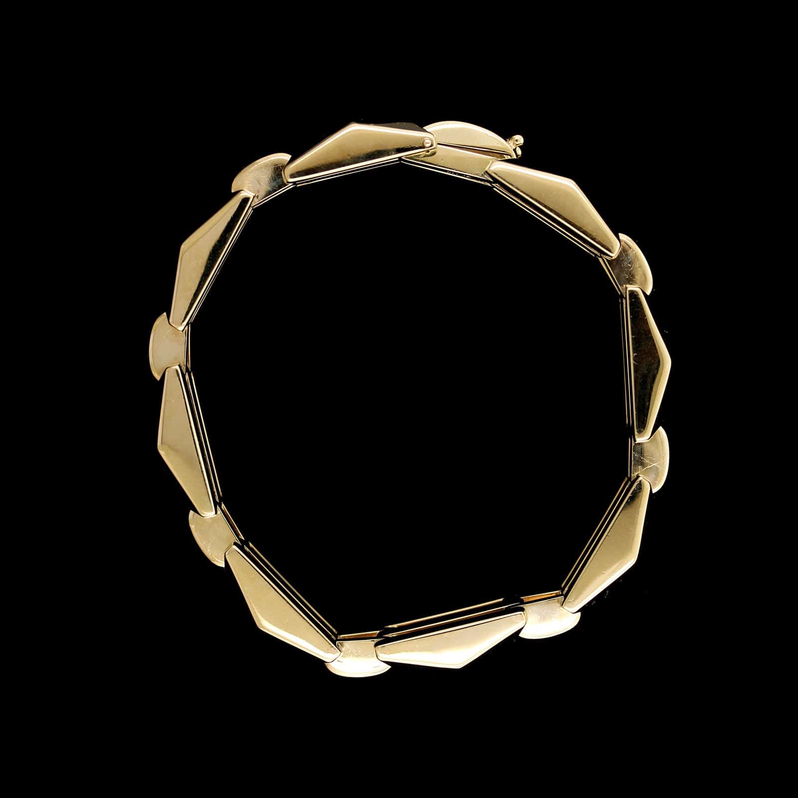 14K Yellow Gold Estate Fancy Link Bracelet - Image 2