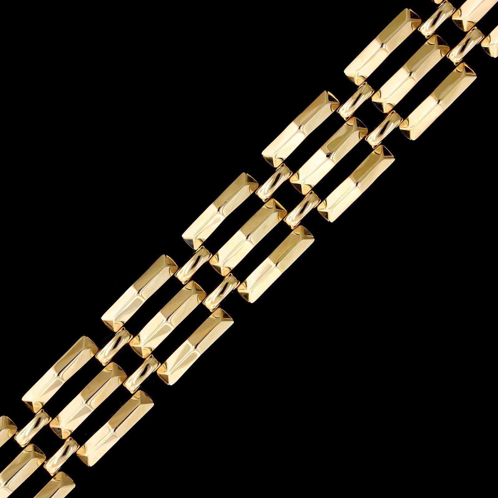 14K Yellow Gold Estate Fancy Link Bracelet - Image 3