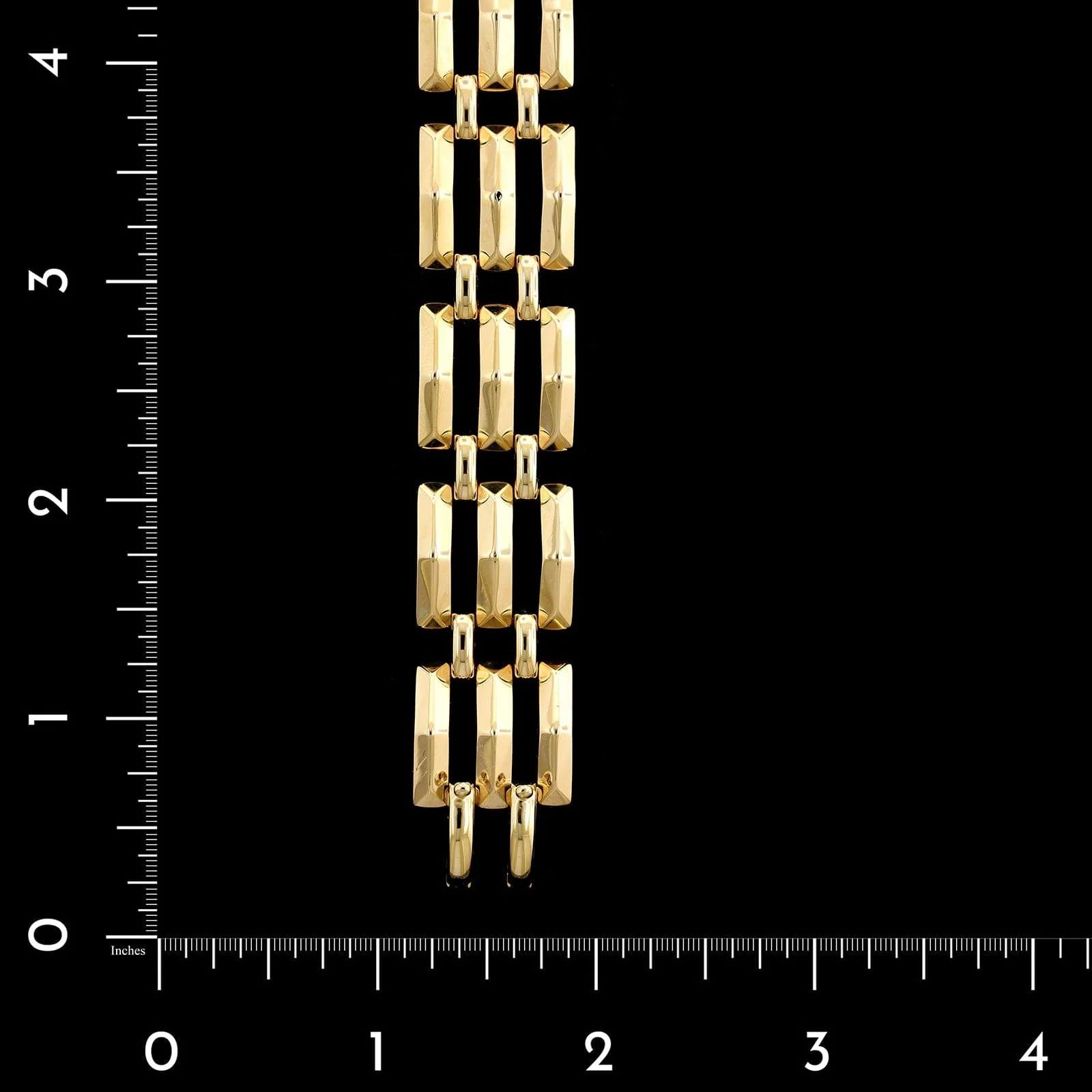 14K Yellow Gold Estate Fancy Link Bracelet - Image 4