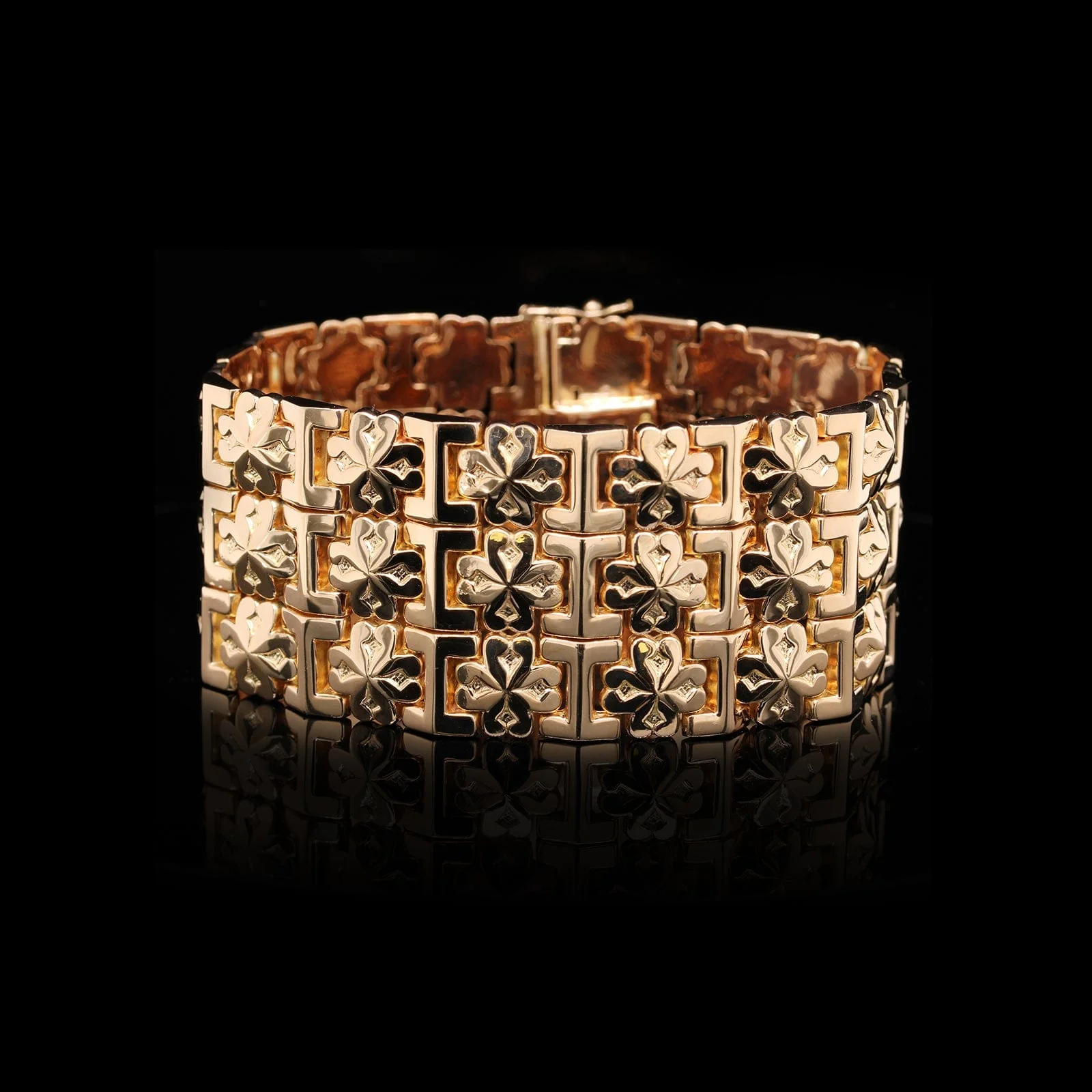 18K Yellow Gold Estate Fancy Link Bracelet