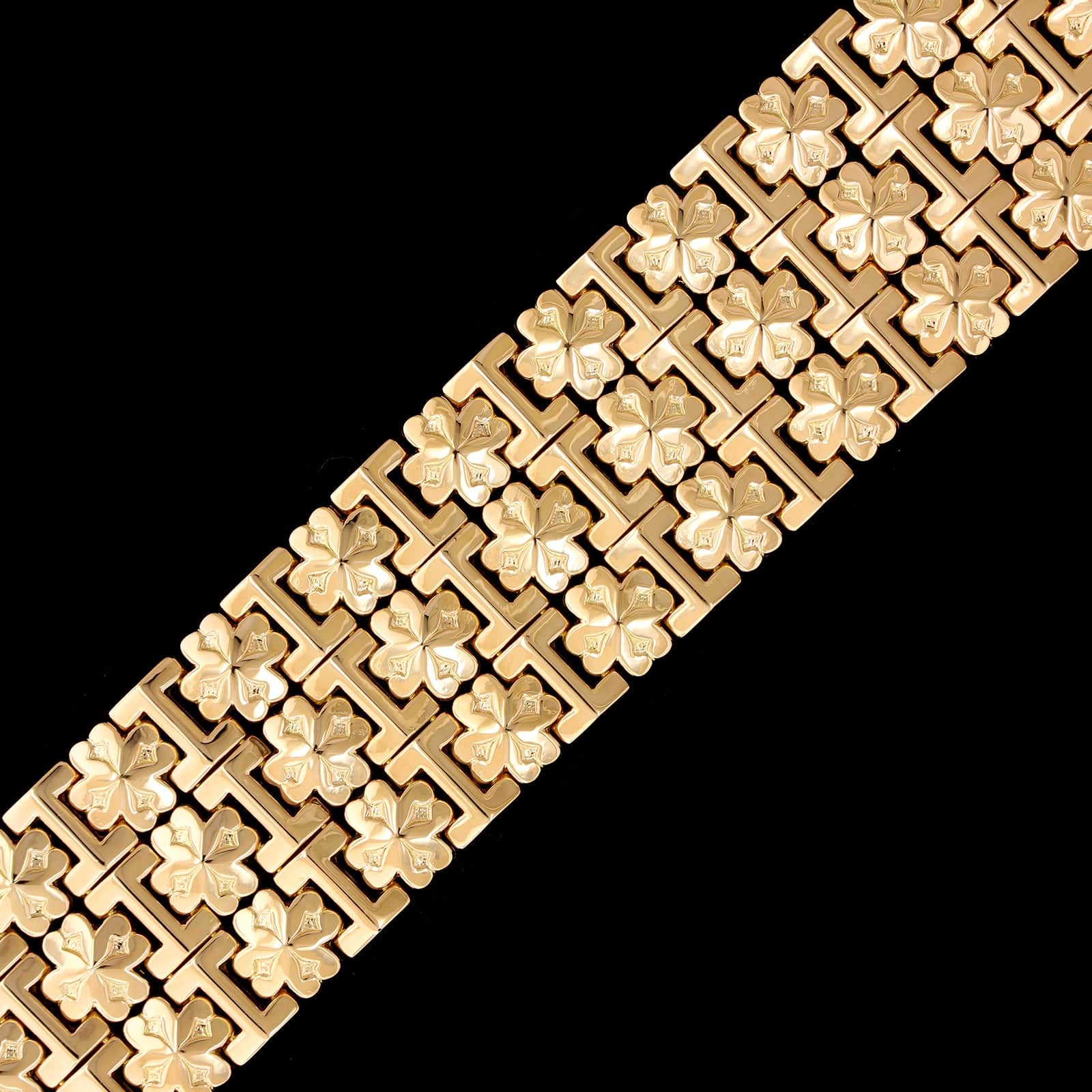 18K Yellow Gold Estate Fancy Link Bracelet - Image 2