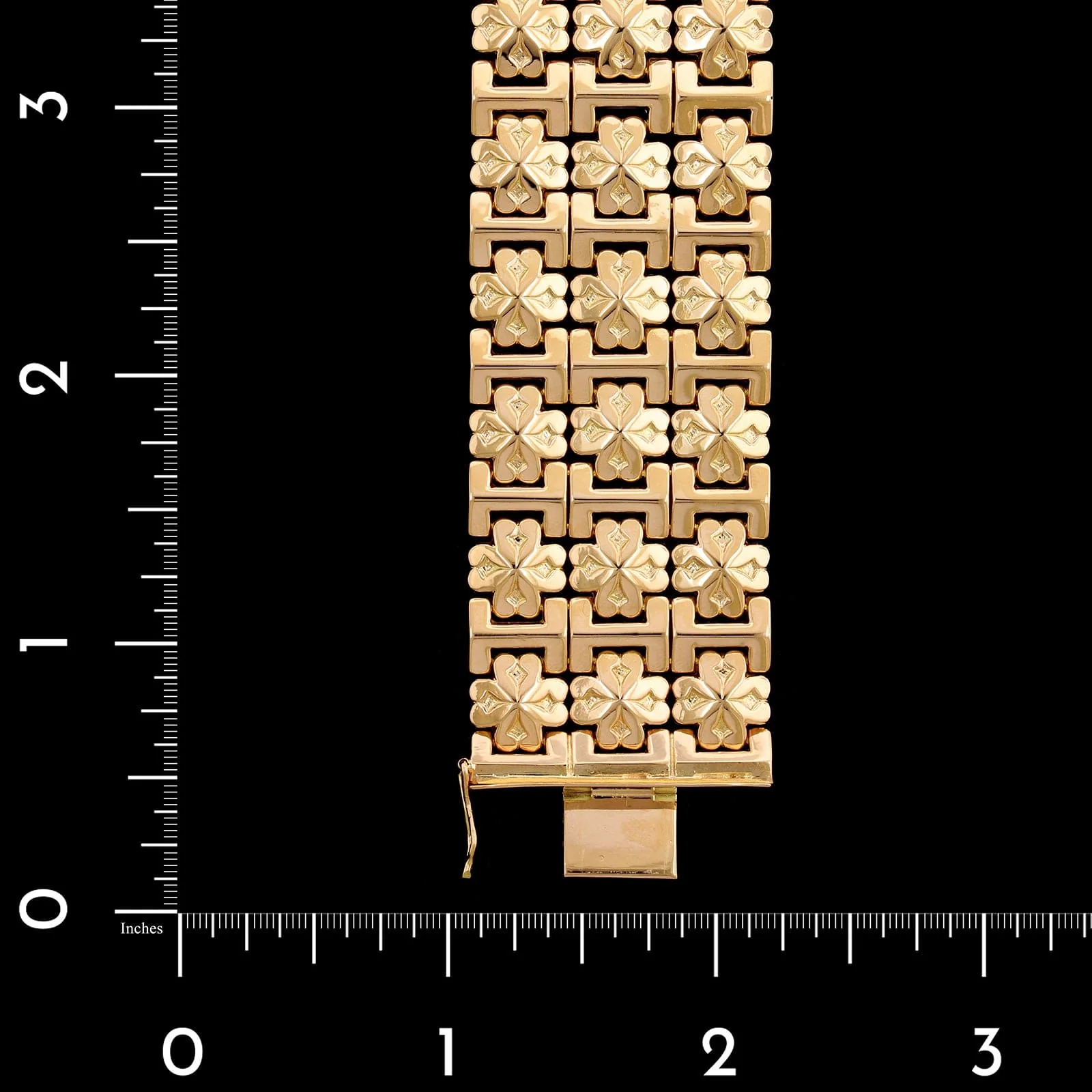 18K Yellow Gold Estate Fancy Link Bracelet - Image 3