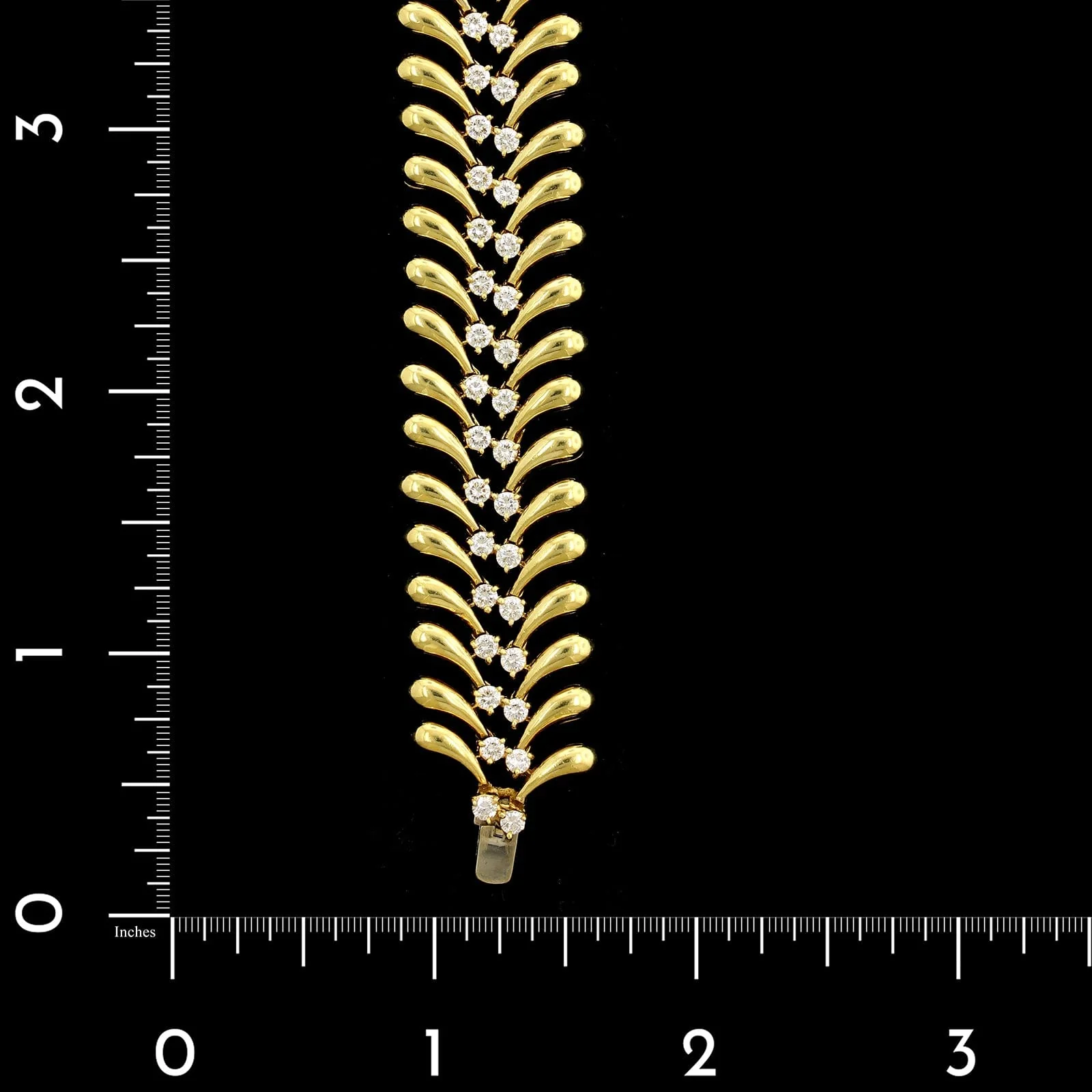 18K Yellow Gold Estate Diamond Bracelet - Image 3