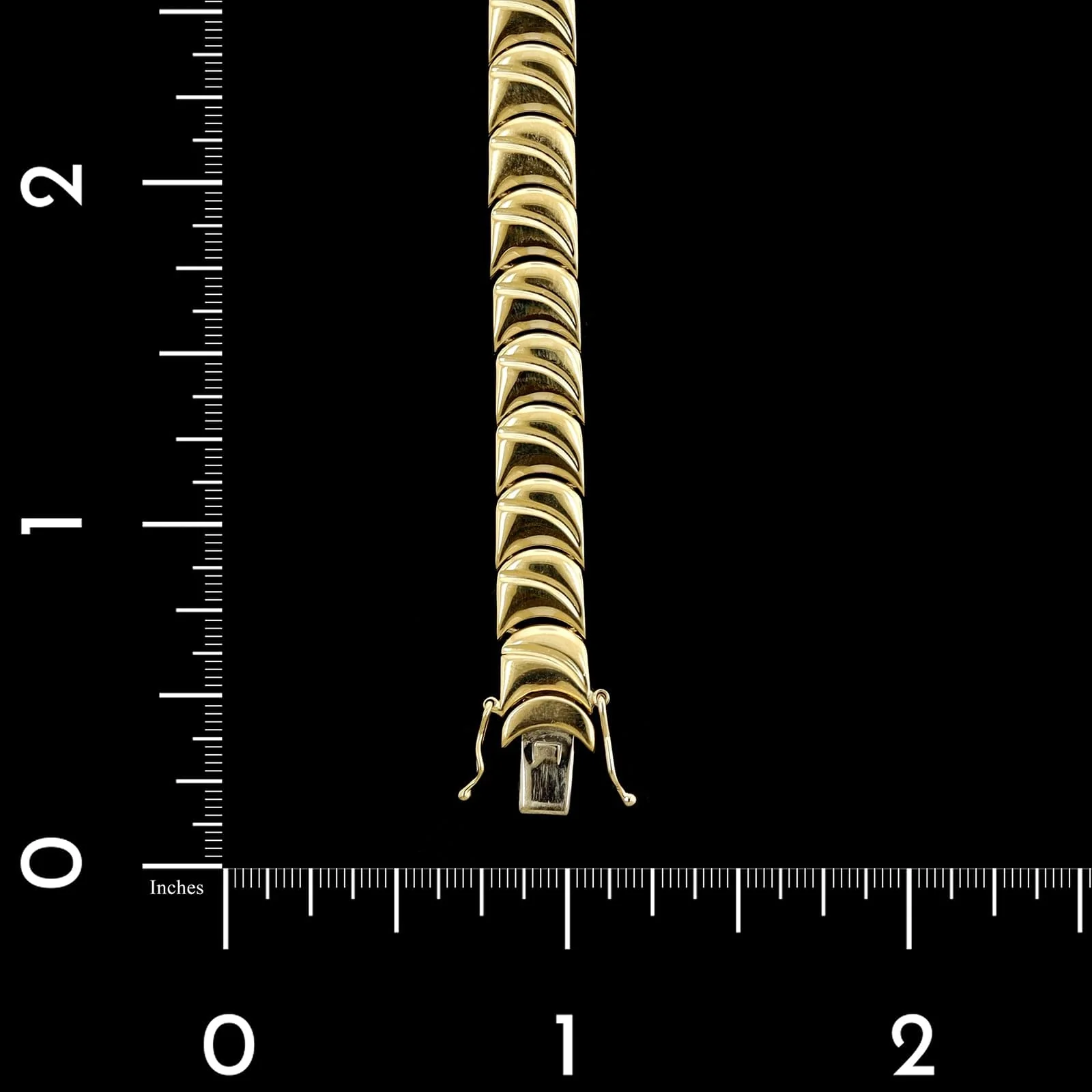 18K Yellow Gold Estate Fancy Link Bracelet - Image 3