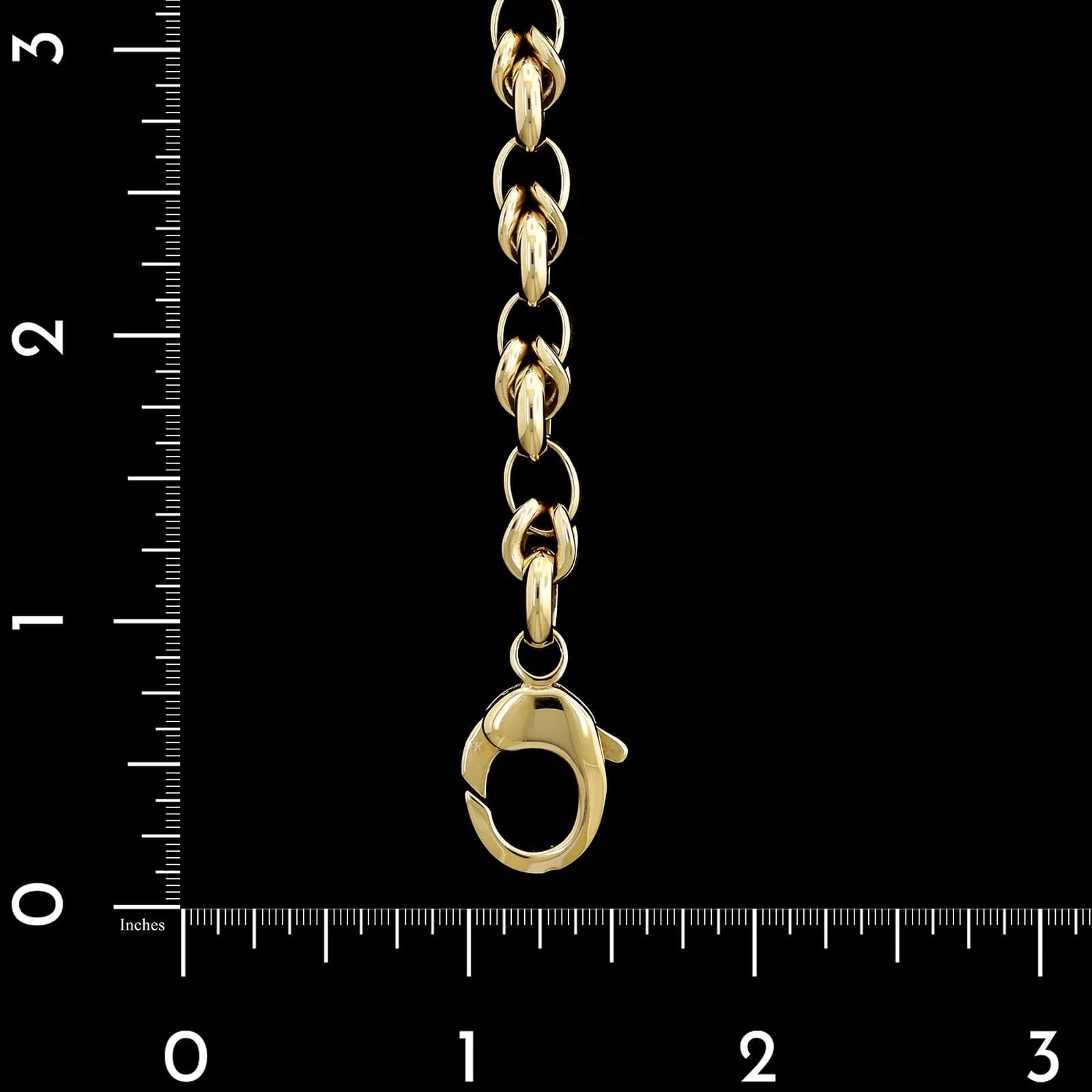 14K Yellow Gold Estate Fancy Oval Link Bracelet - Image 3