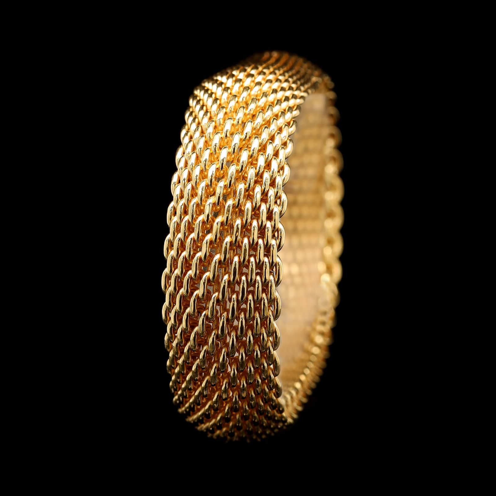 Tiffany & Co. 18K Yellow Gold Estate Somerset Mesh Bracelet - Image 2