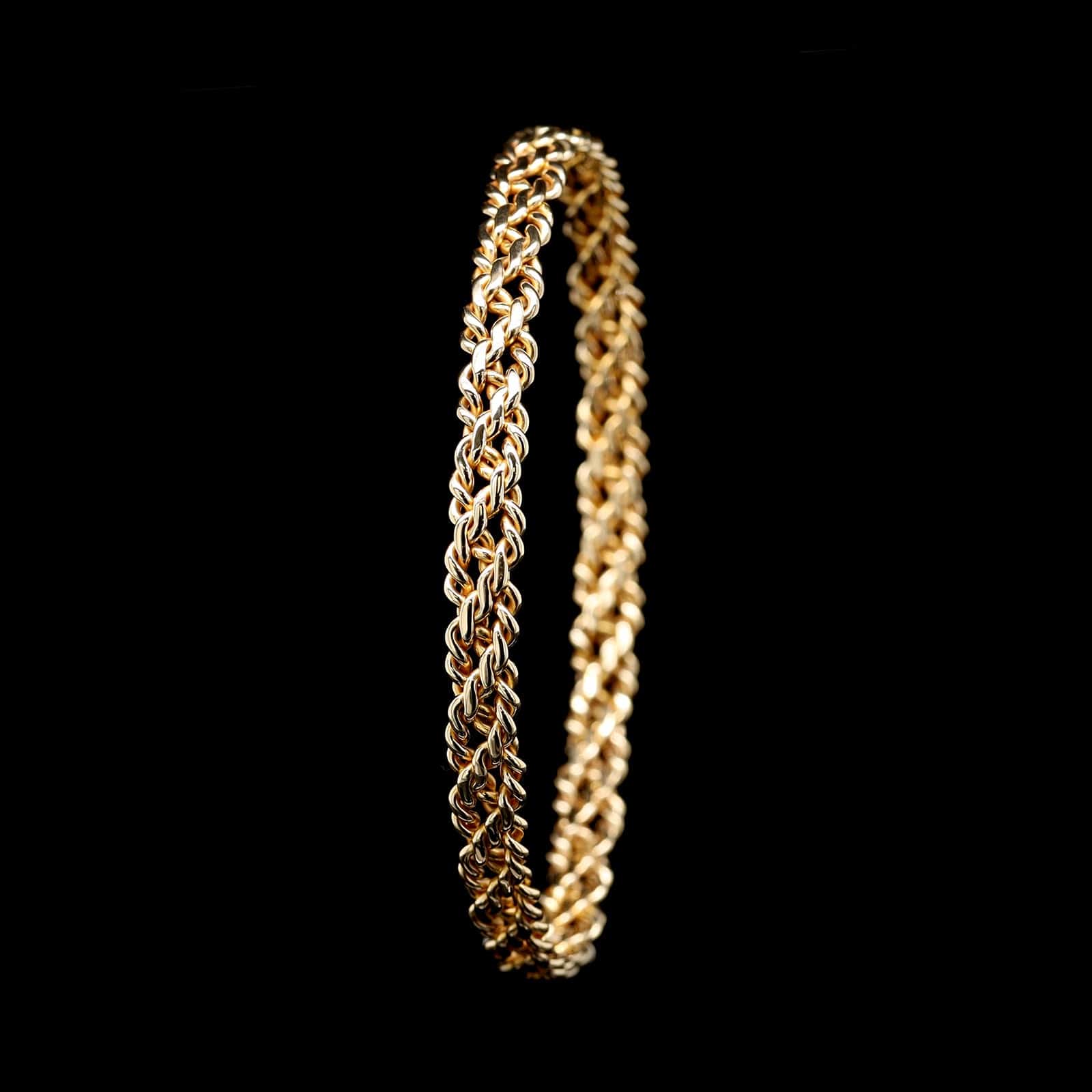 14K Yellow Gold Estate Bangle Bracelet - Image 2