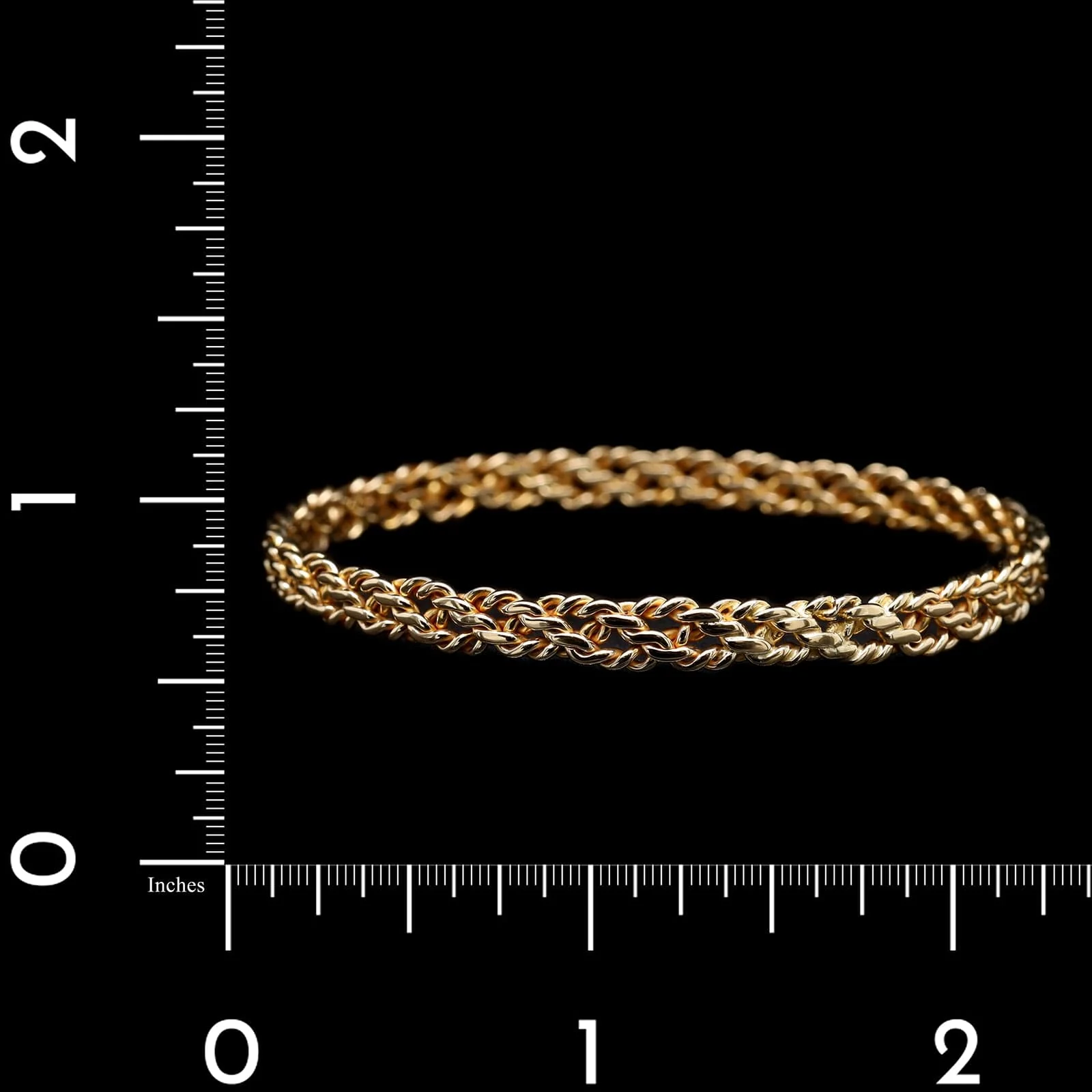 14K Yellow Gold Estate Bangle Bracelet - Image 3