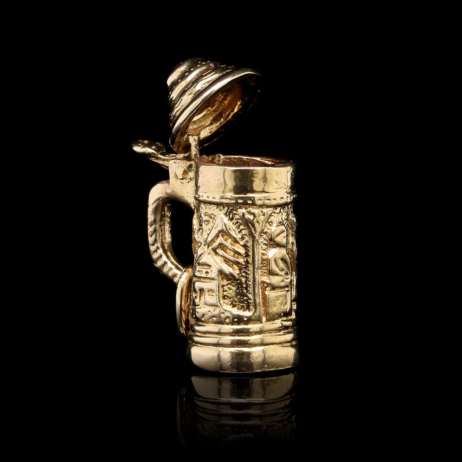 14K Yellow Gold Estate Beer Stein Charm