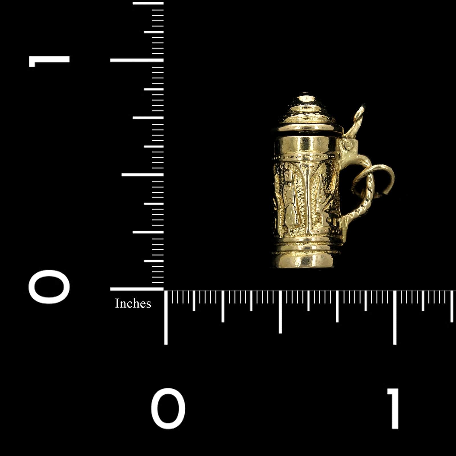 14K Yellow Gold Estate Beer Stein Charm - Image 3
