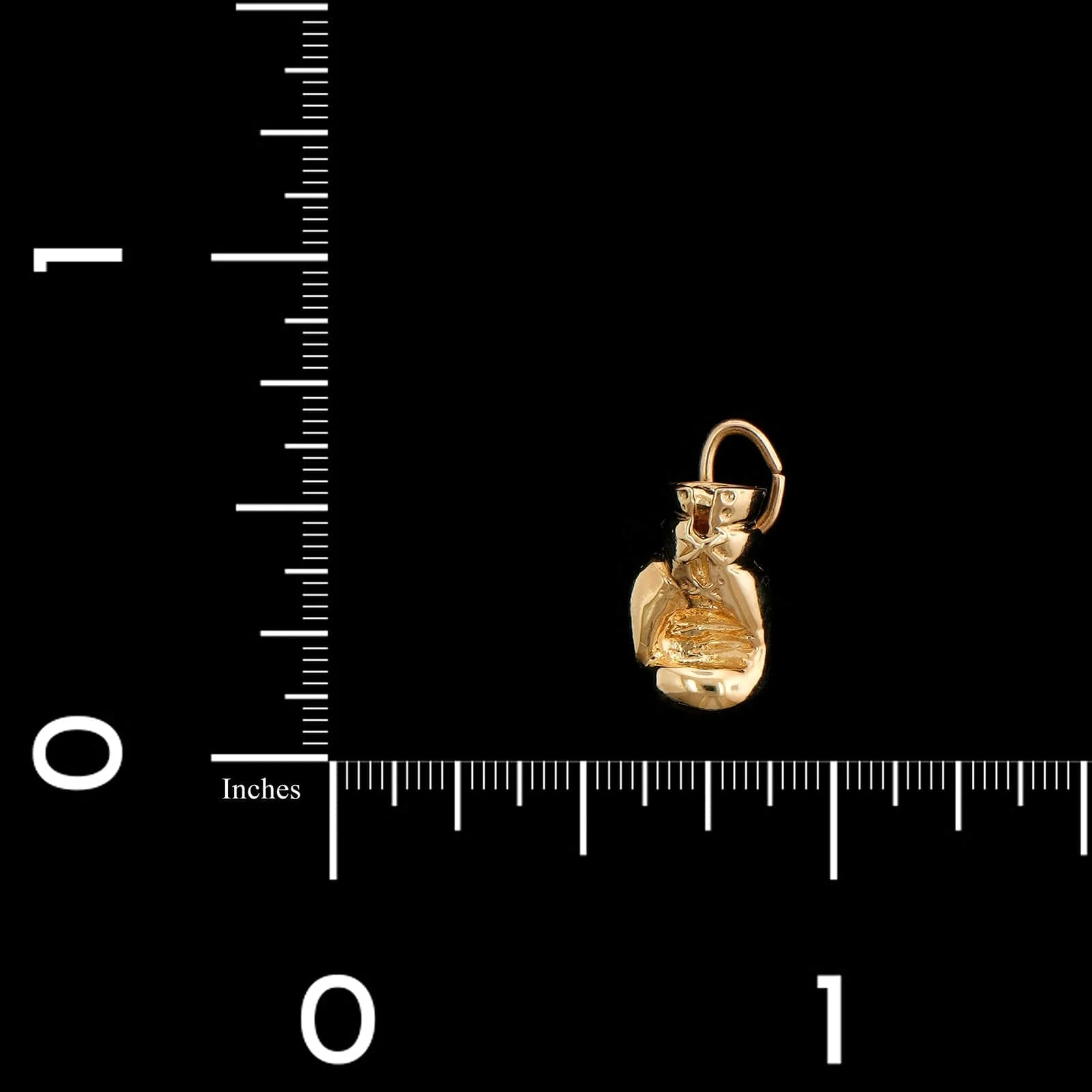 14K Yellow Gold Estate Boxing Glove Charm - Image 3