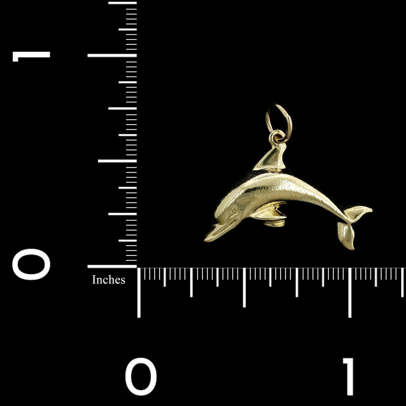 14K Yellow Gold Estate Dolphin Charm - Image 3