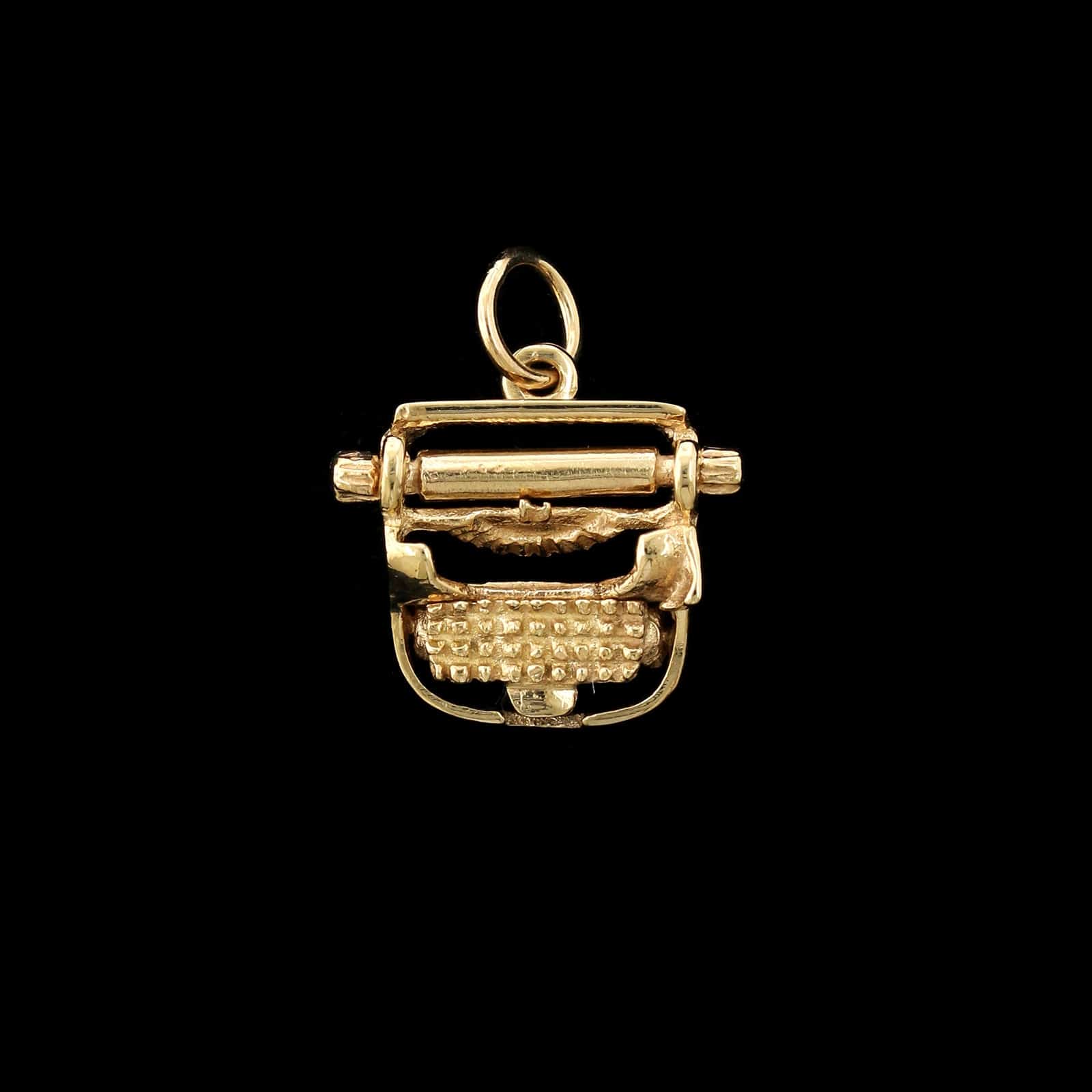 14K Yellow Gold Estate Typewriter Charm