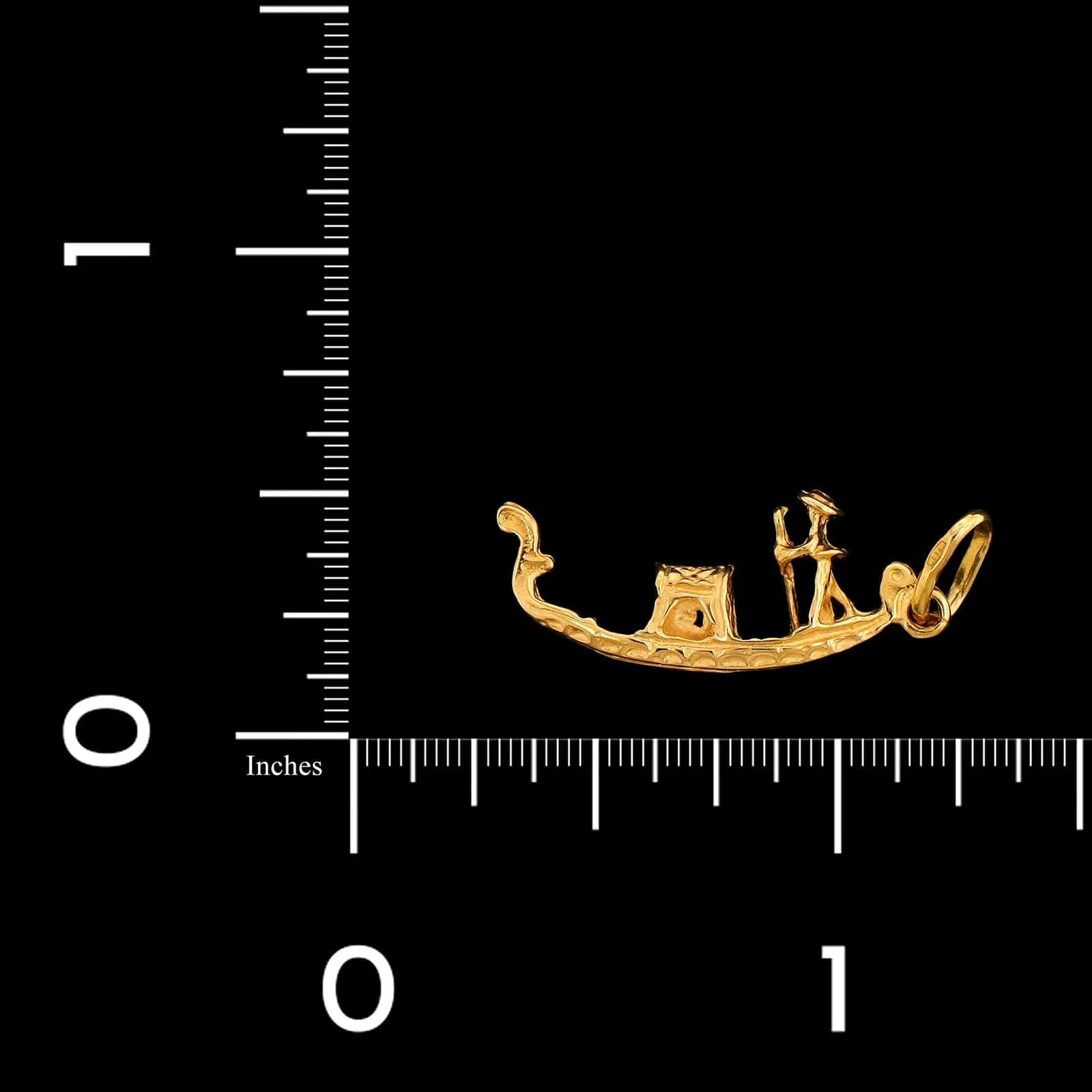 18K Yellow Gold Estate Gondola Charm - Image 3
