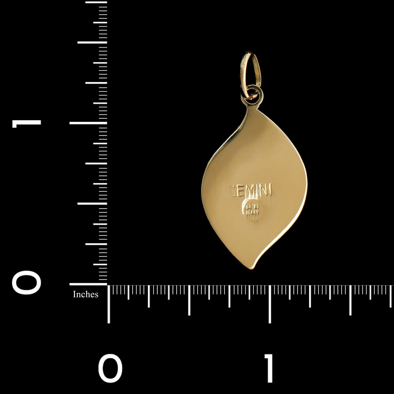 14K Yellow Gold Estate Gemini Charm - Image 2