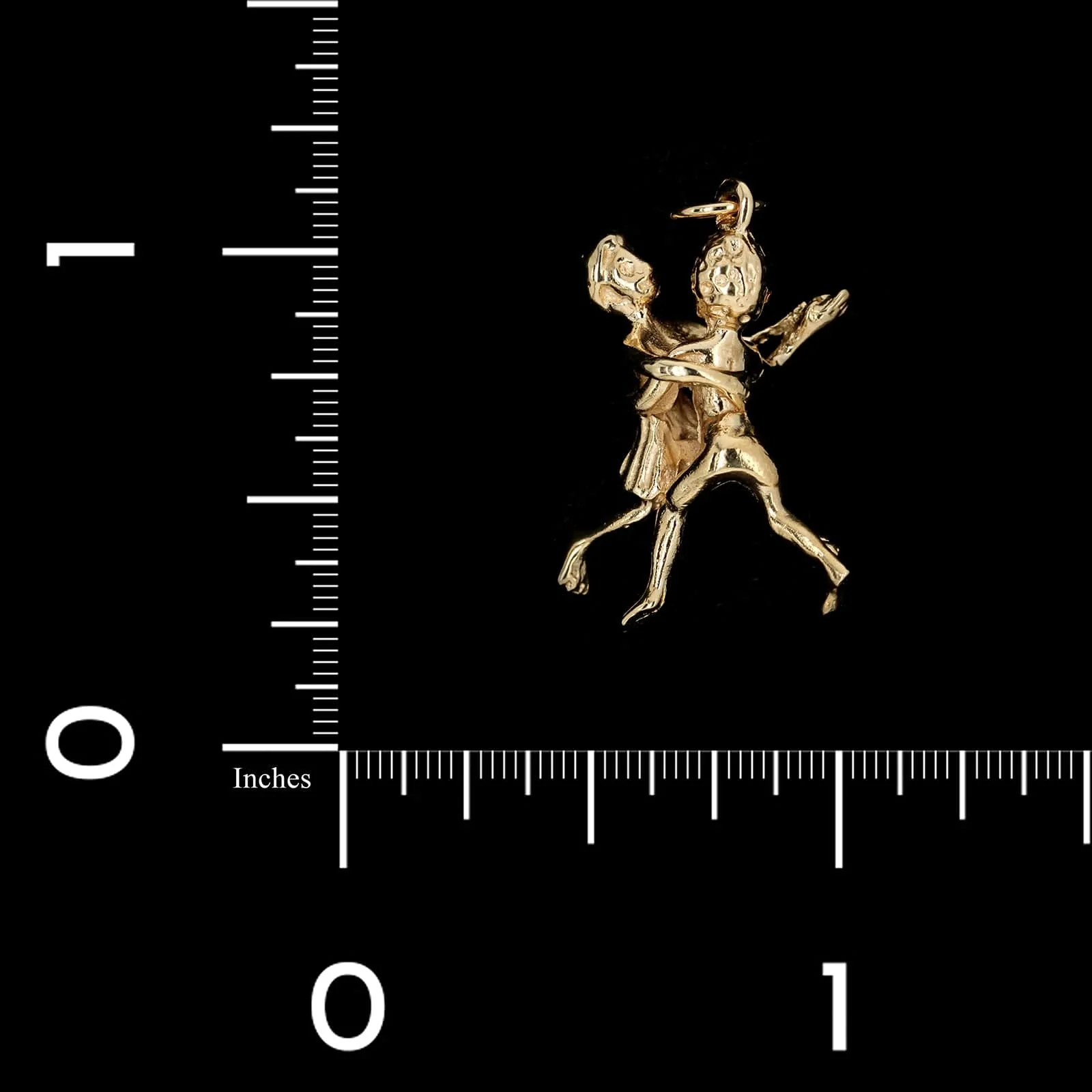 14K Yellow Gold Estate Dancing Couple Charm - Image 2