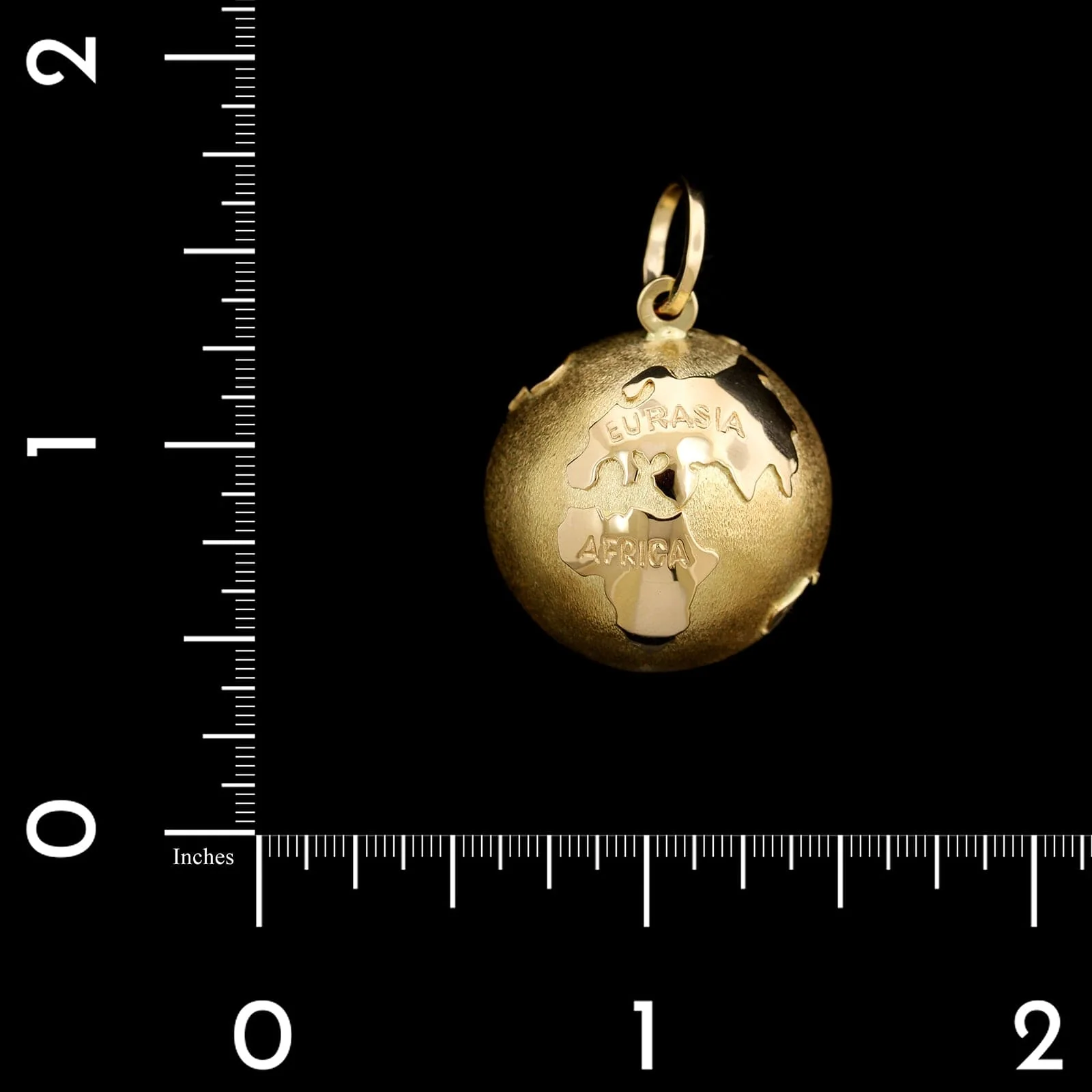 18K Yellow Gold Globe Pendant - Image 3