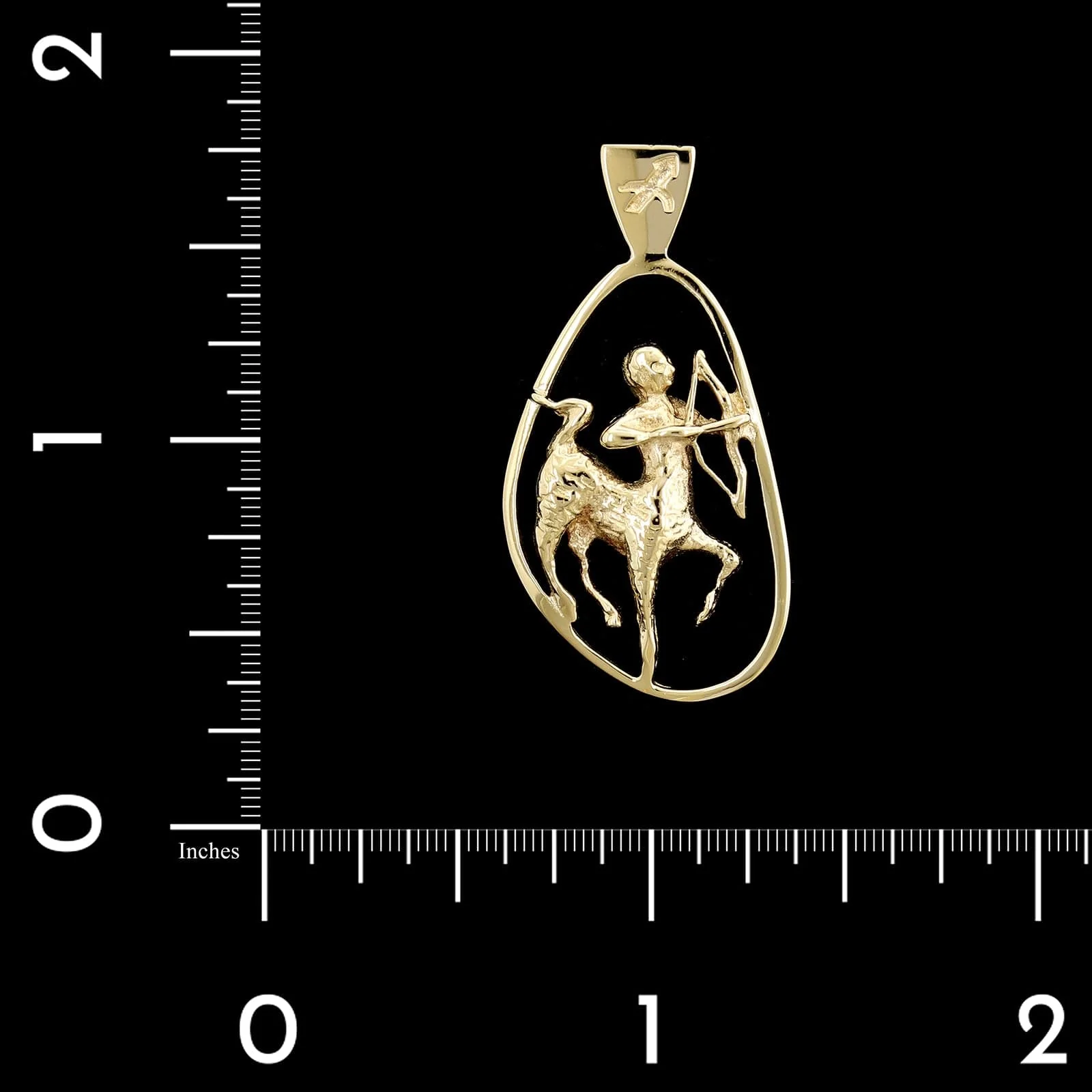 14K Yellow Gold Estate Sagittarius Zodiac Charm - Image 3