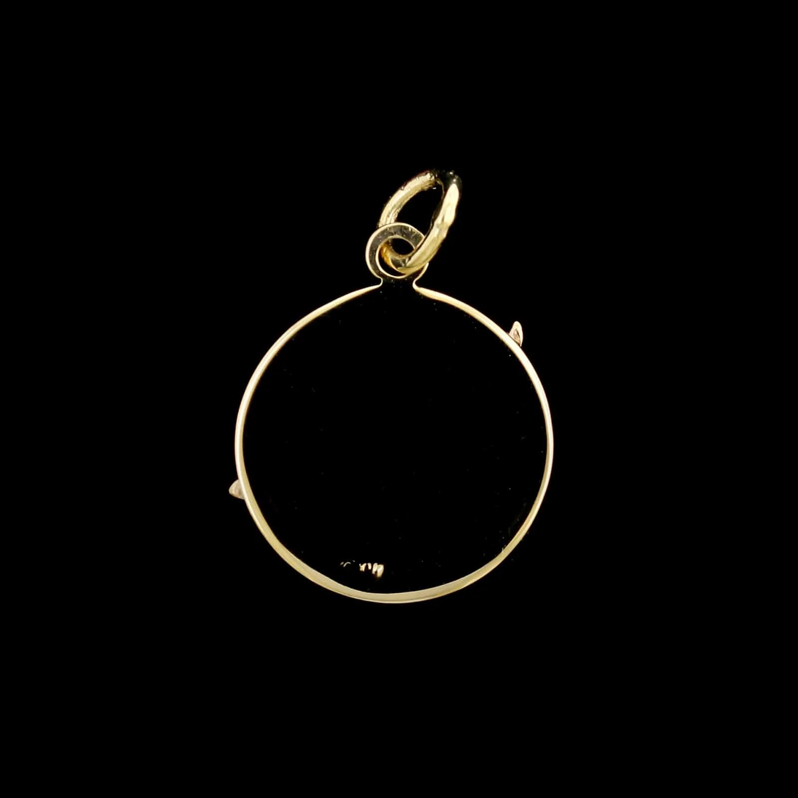 14K Yellow Gold Estate Enamel Flag Pendant - Image 2