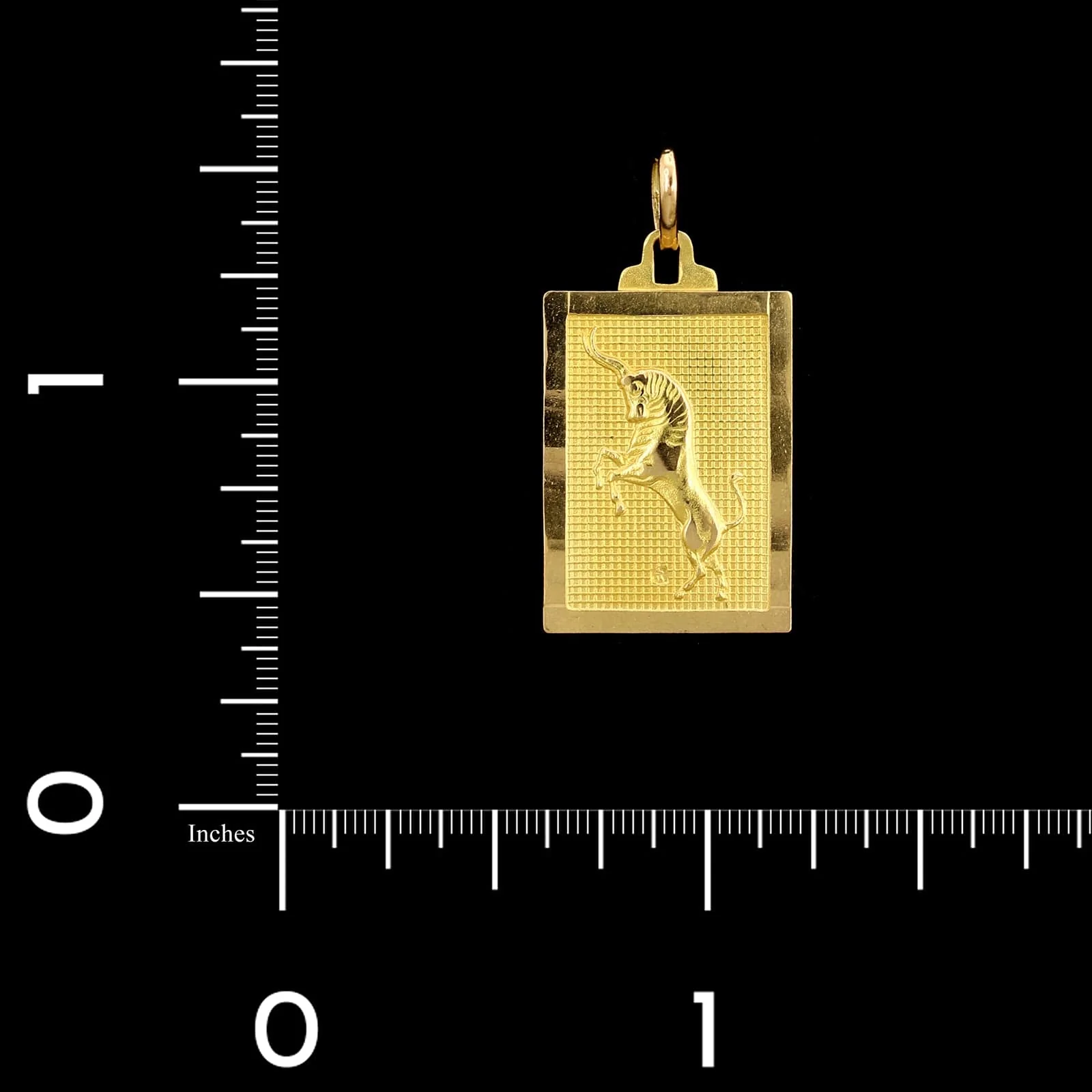 18K Yellow Gold Estate Capricorn Charm - Image 3