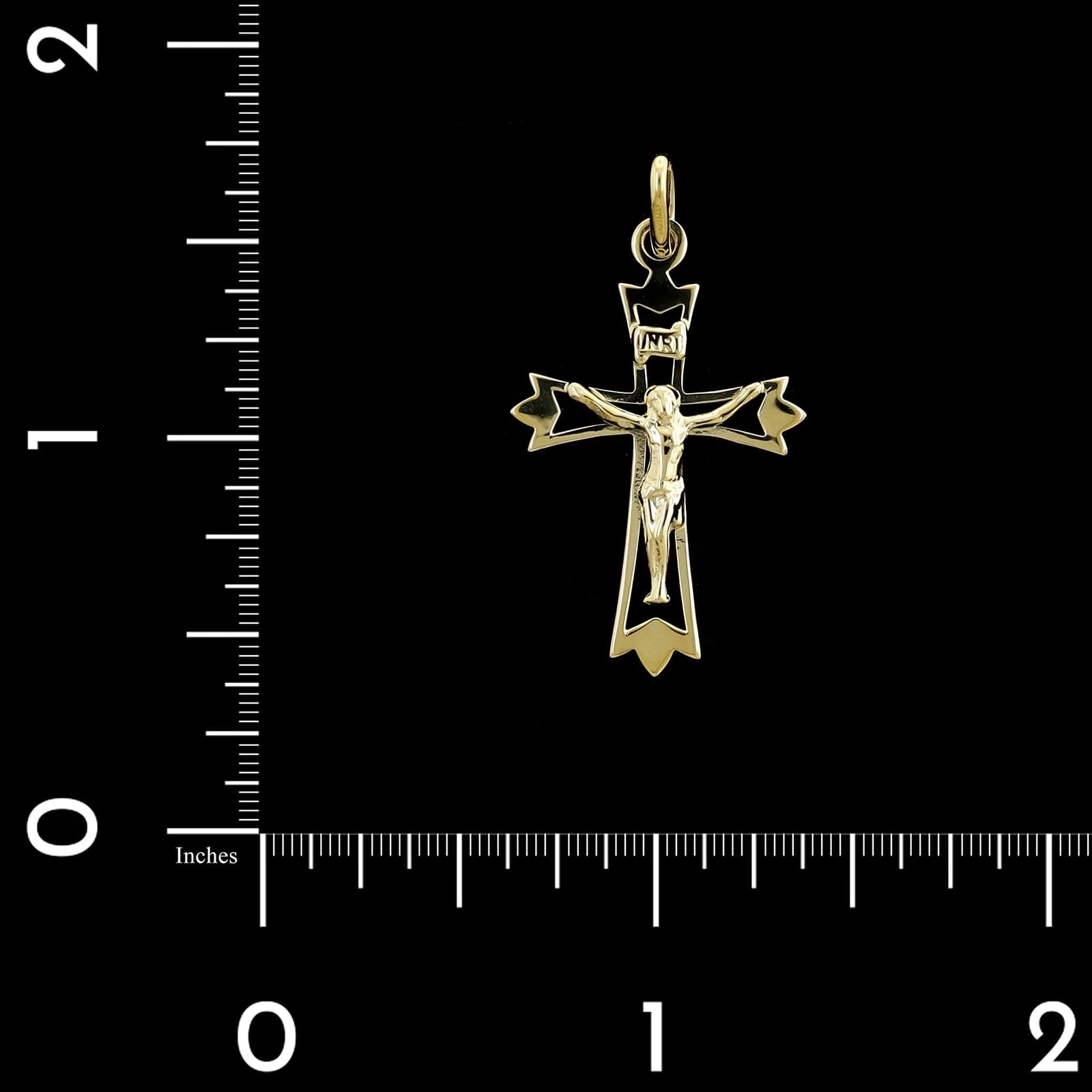 14K Yellow Gold Estate Crucifix - Image 3