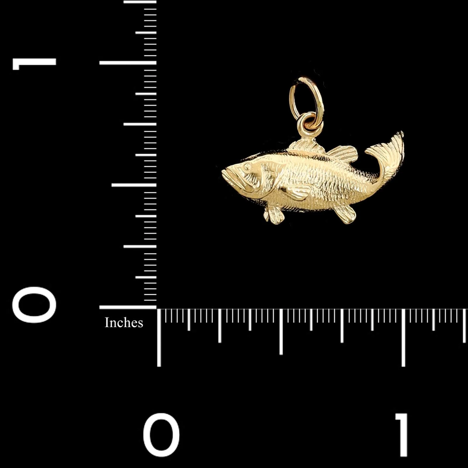 14K Yellow Gold Estate Fish Charm - Image 3