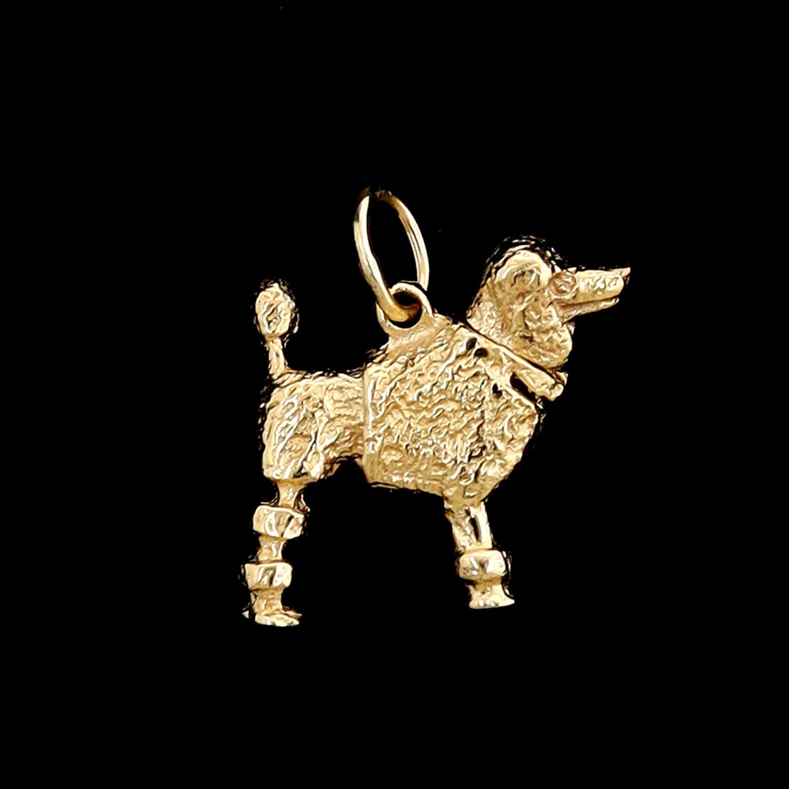 14K Yellow Gold Estate Poodle Charm - Image 2