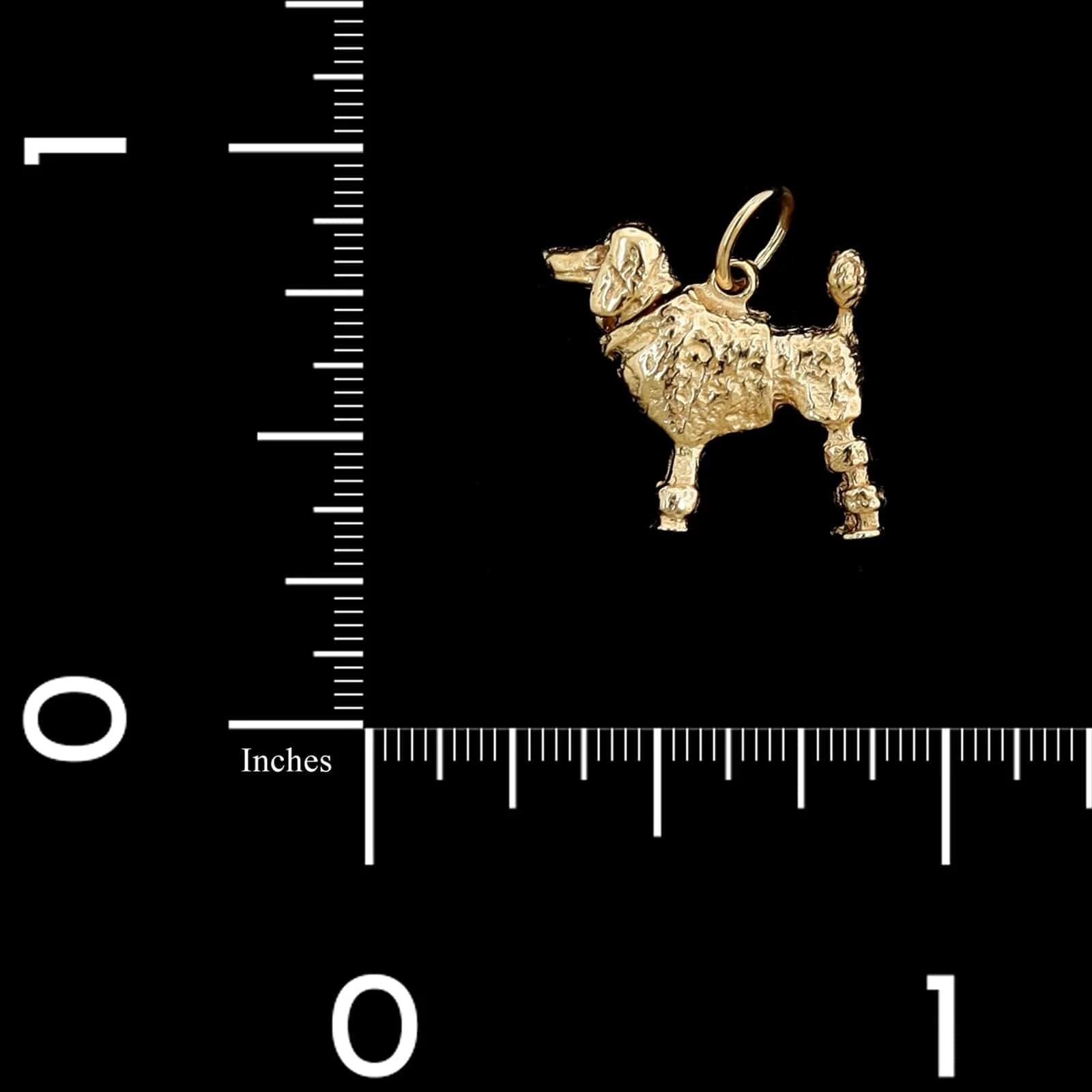 14K Yellow Gold Estate Poodle Charm - Image 3