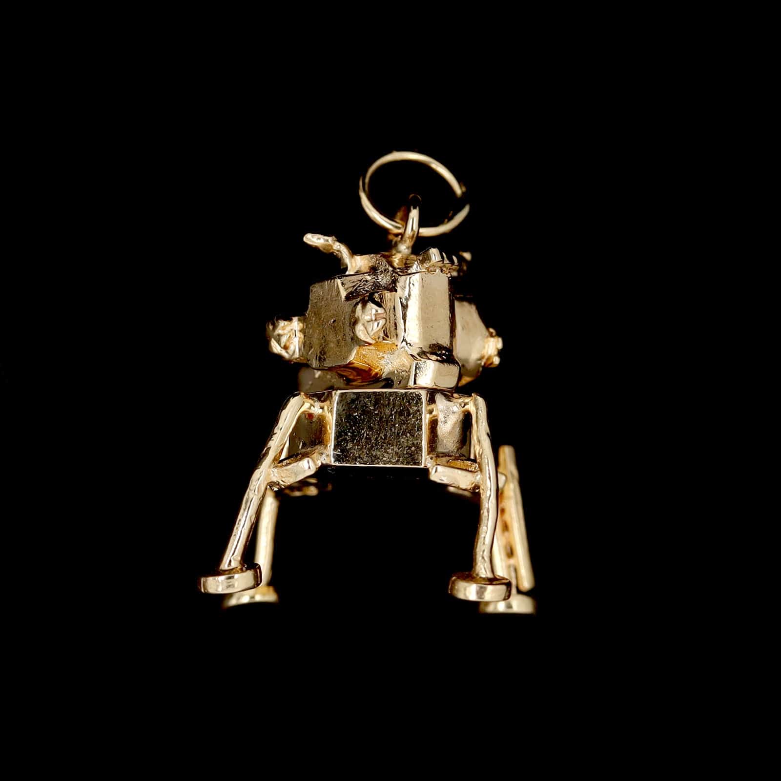 14K Yellow Gold Estate Moon Lander Charm - Image 2