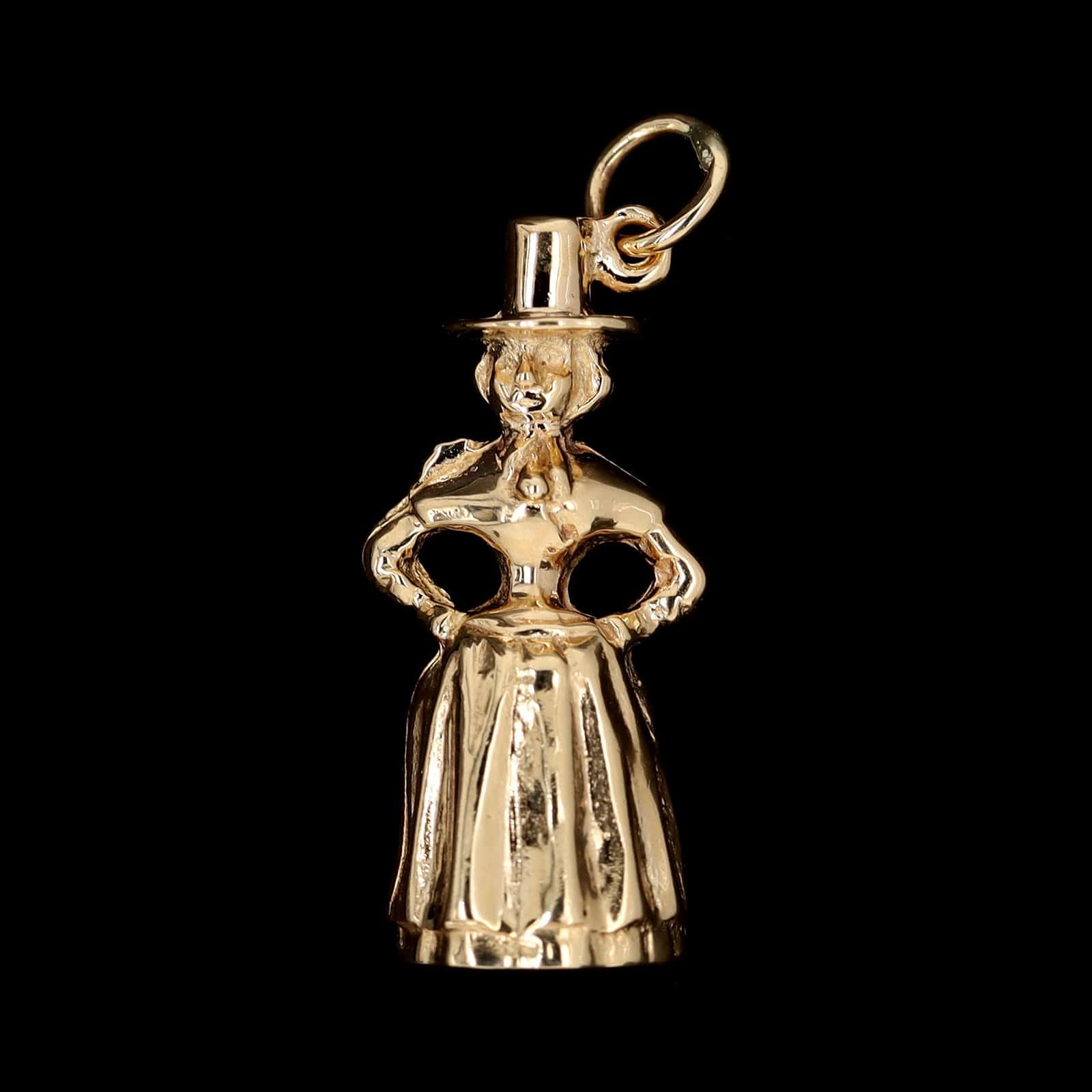 9K Yellow Gold Estate Pilgrim Charm