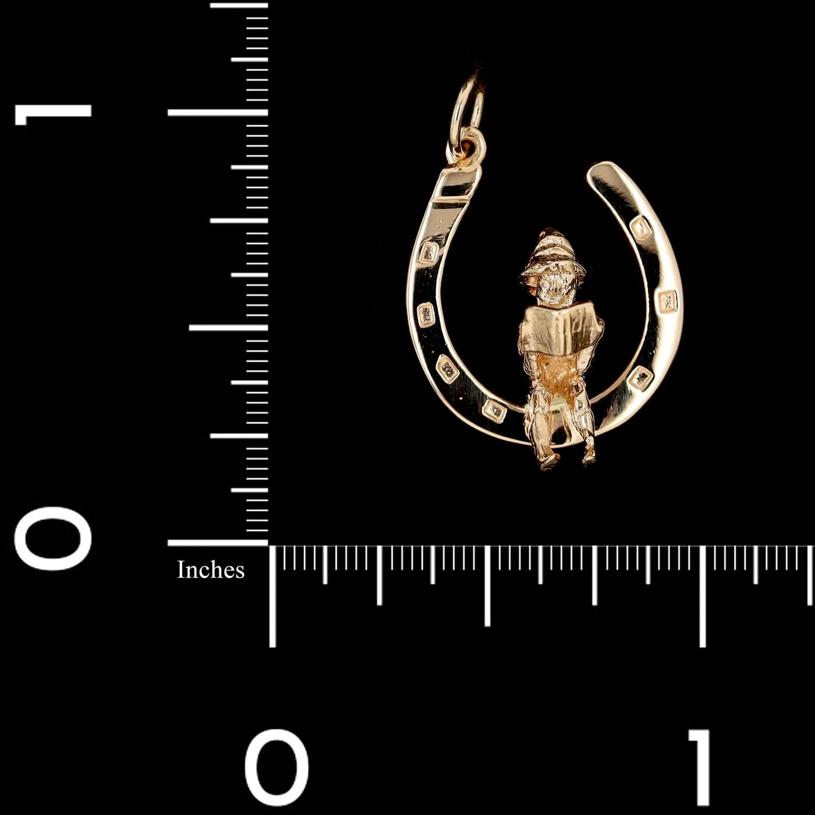 14K Yellow Gold Horseshoe Lucky Charm - Image 3