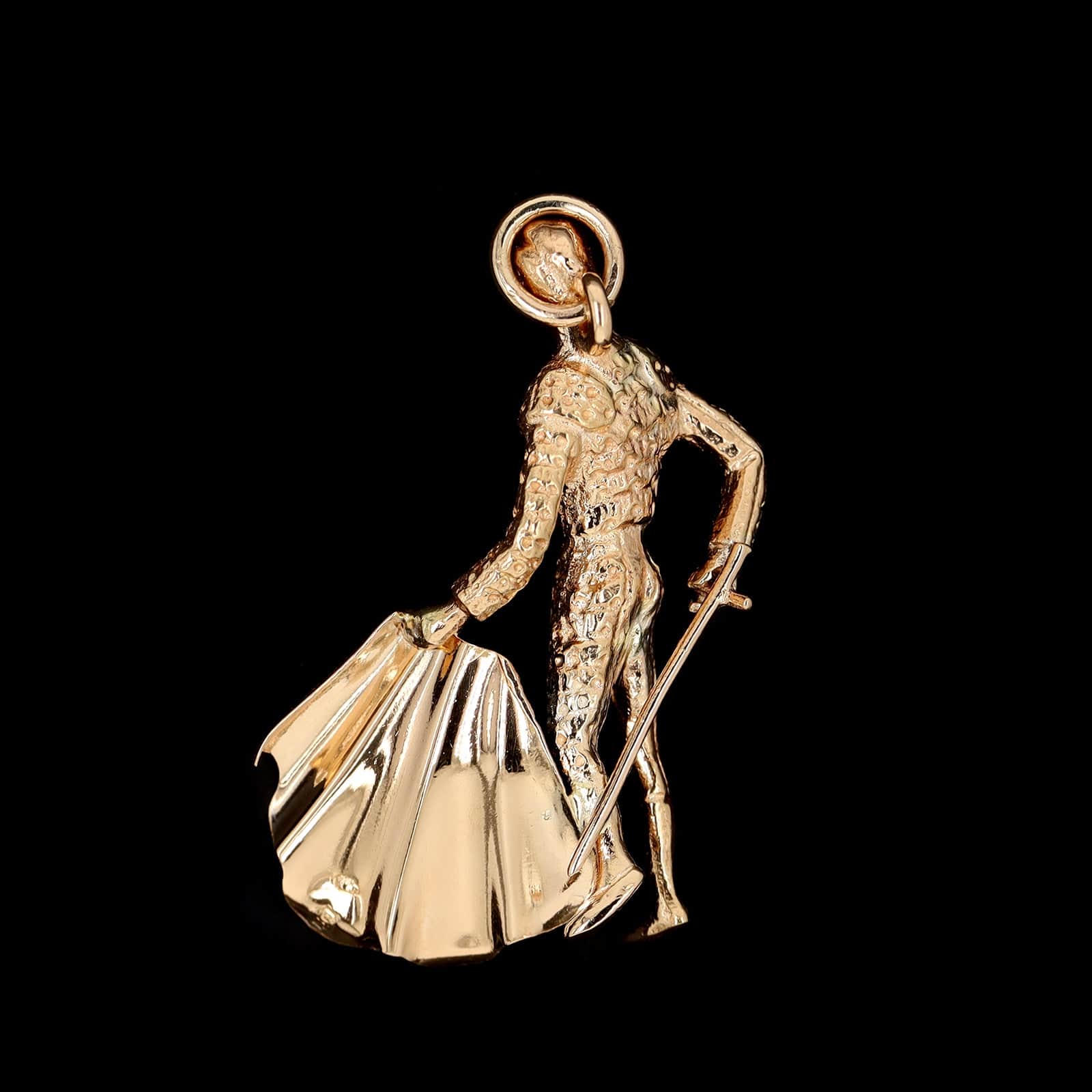 14K Yellow Gold Estate Matador Charm - Image 2